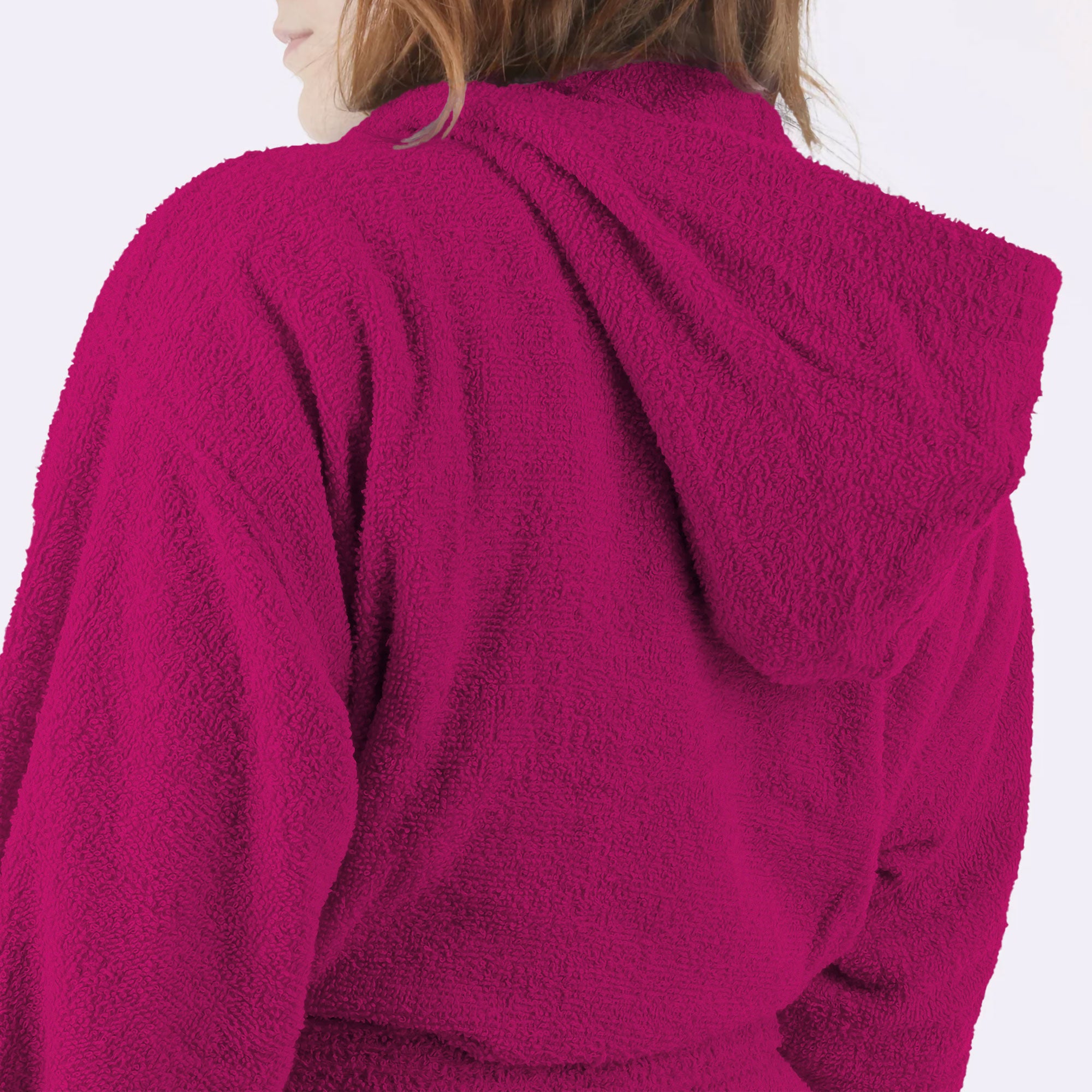 Accappatoio in spugna di cotone con cappuccio unisex uomo donna adulto 7161