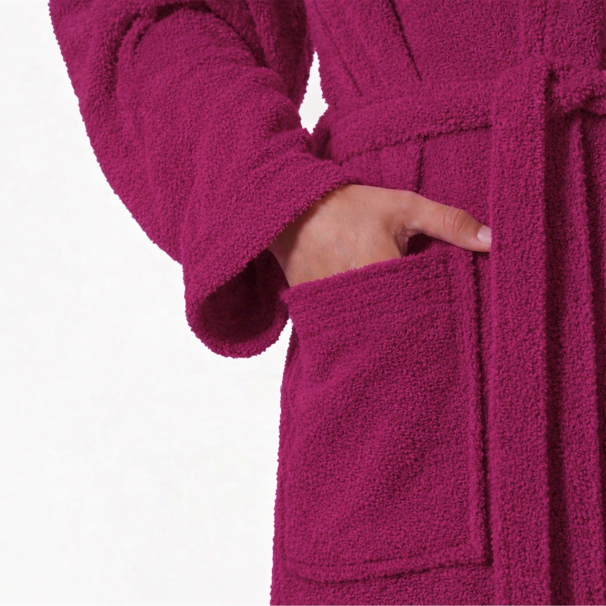 Accappatoio in spugna di cotone con cappuccio unisex uomo donna adulto 7161