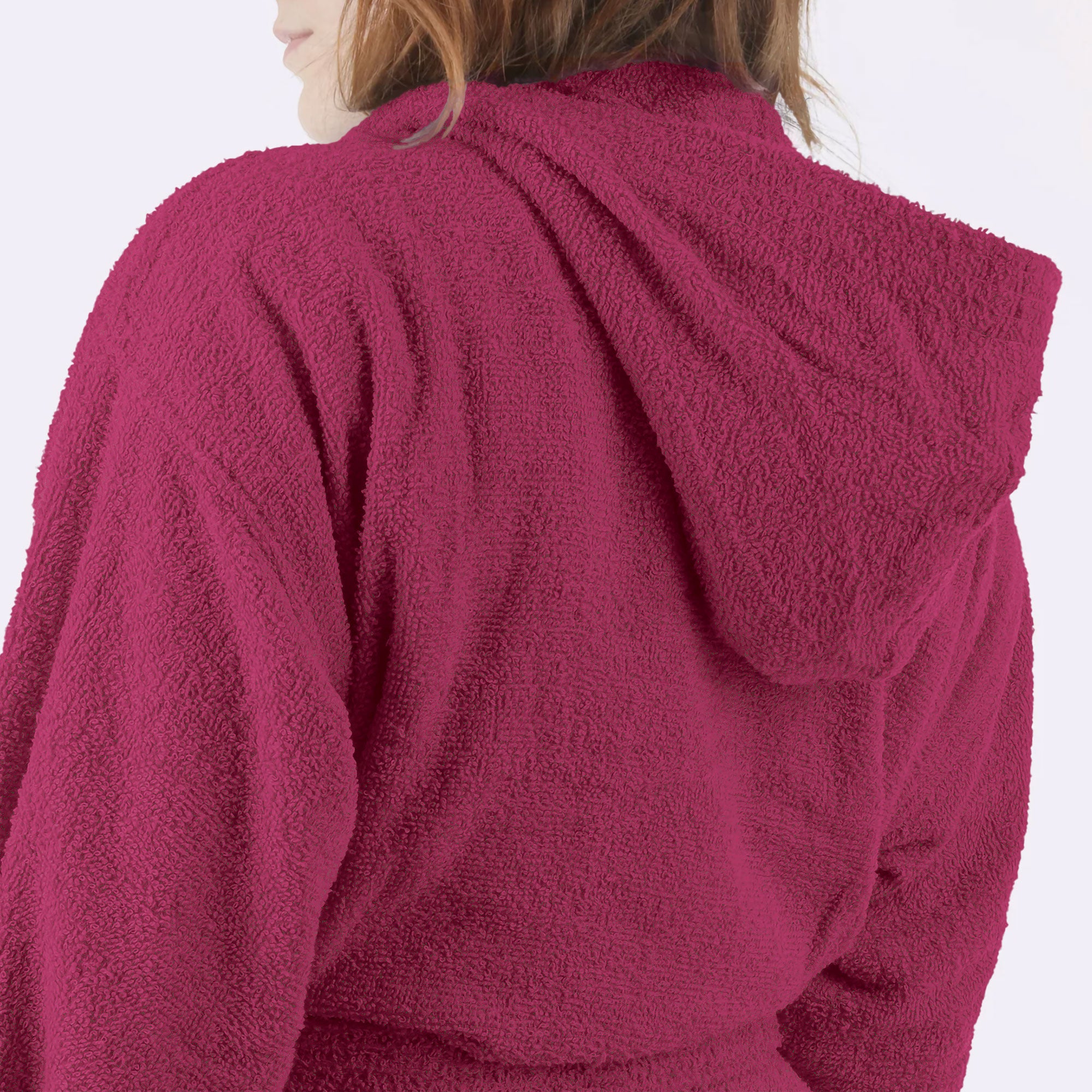 Accappatoio in spugna di cotone con cappuccio unisex uomo donna adulto 7161