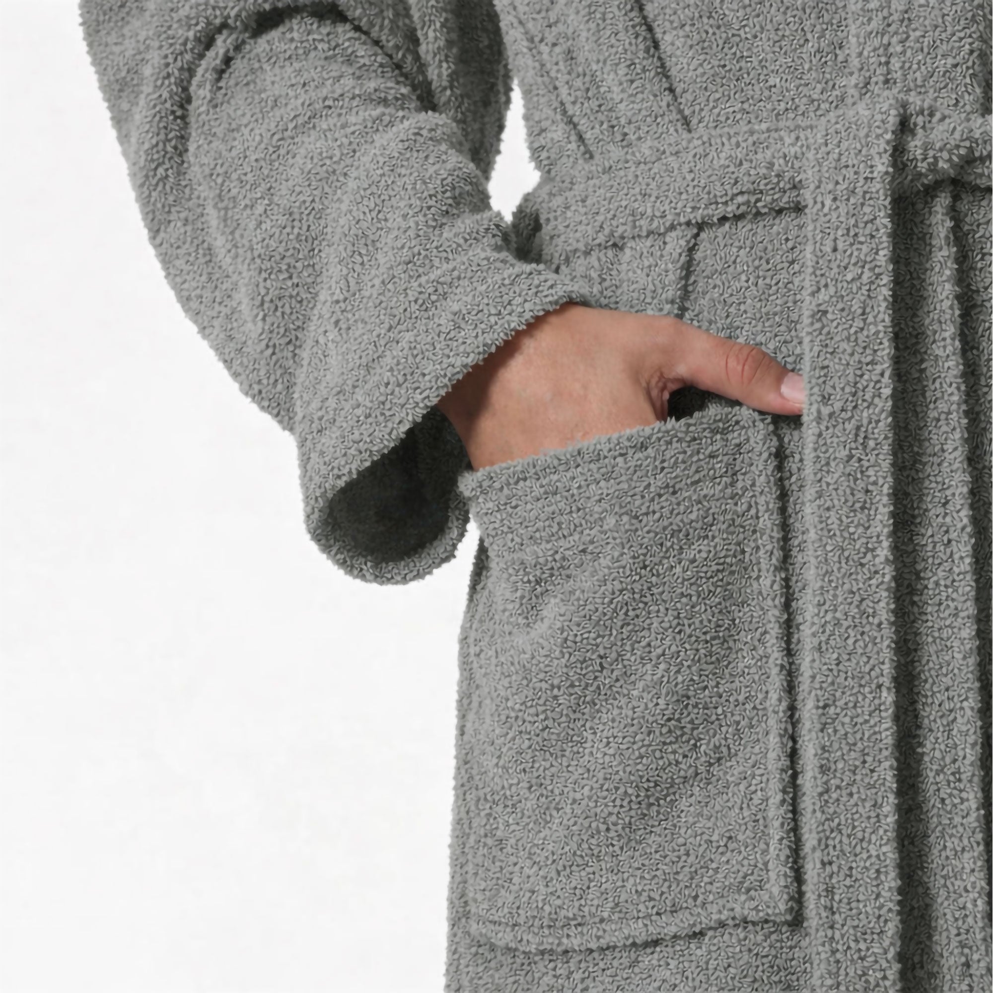 Accappatoio in spugna di cotone con cappuccio unisex uomo donna adulto 7161