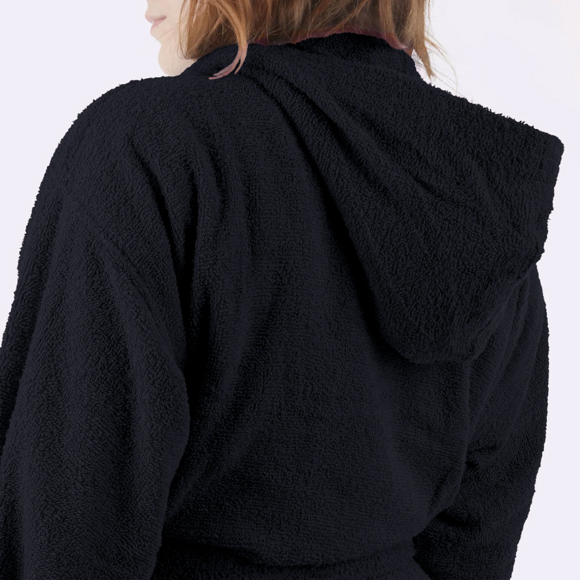 Accappatoio in spugna di cotone con cappuccio unisex uomo donna adulto 7161