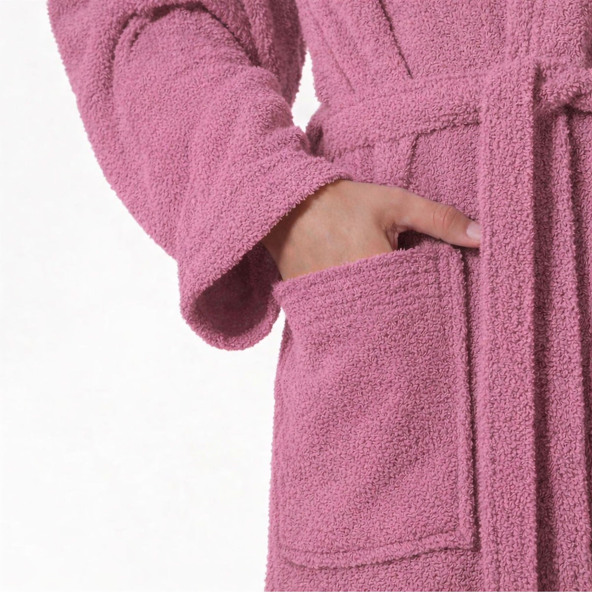 Accappatoio in spugna di cotone con cappuccio unisex uomo donna adulto 7161