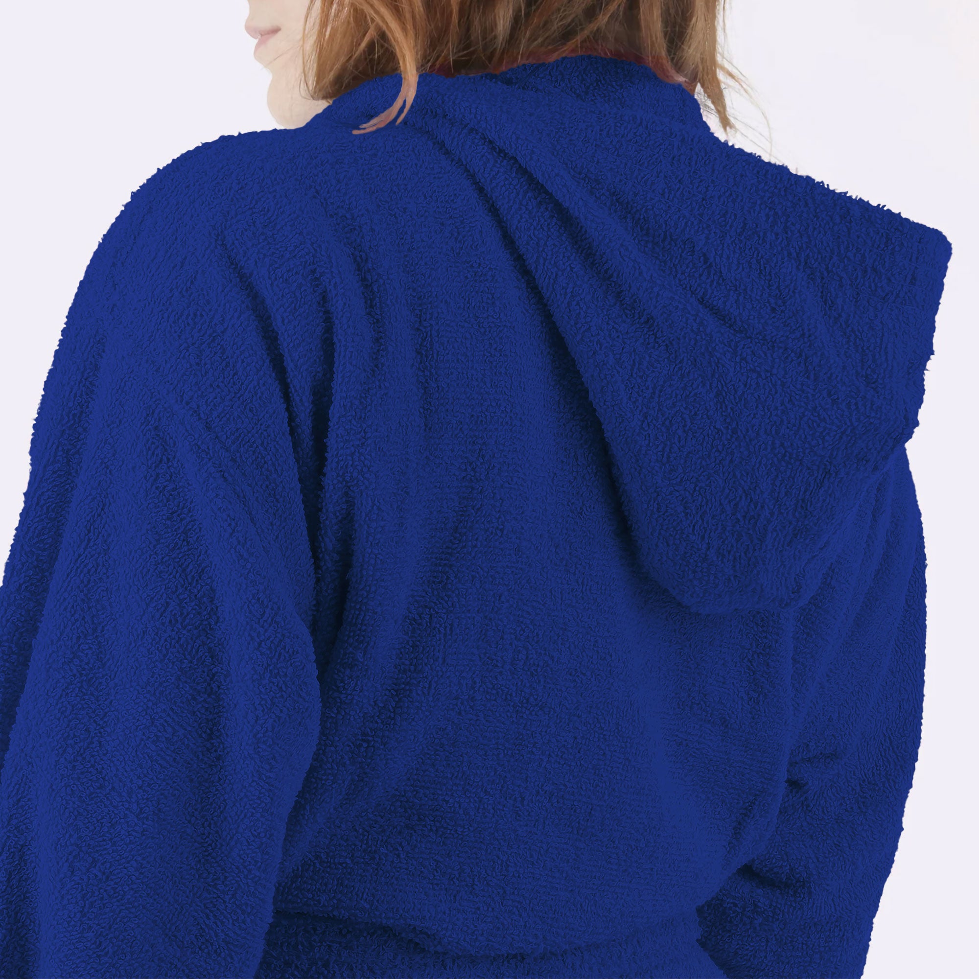 Accappatoio in spugna di cotone con cappuccio unisex uomo donna adulto 7161