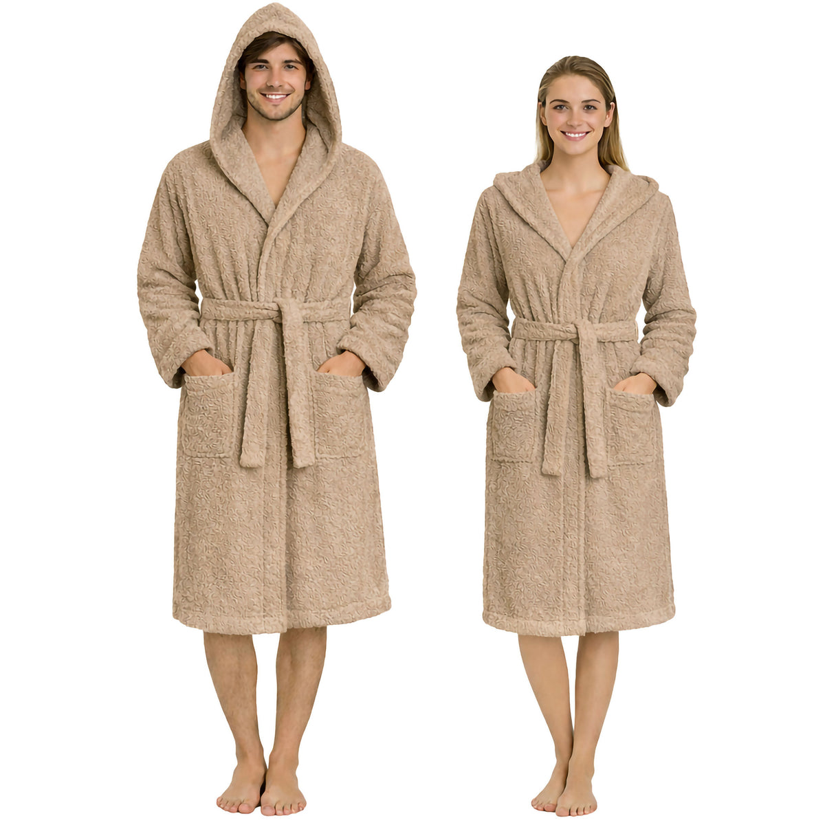 Accappatoio in spugna di cotone con cappuccio unisex uomo donna adulto 7161