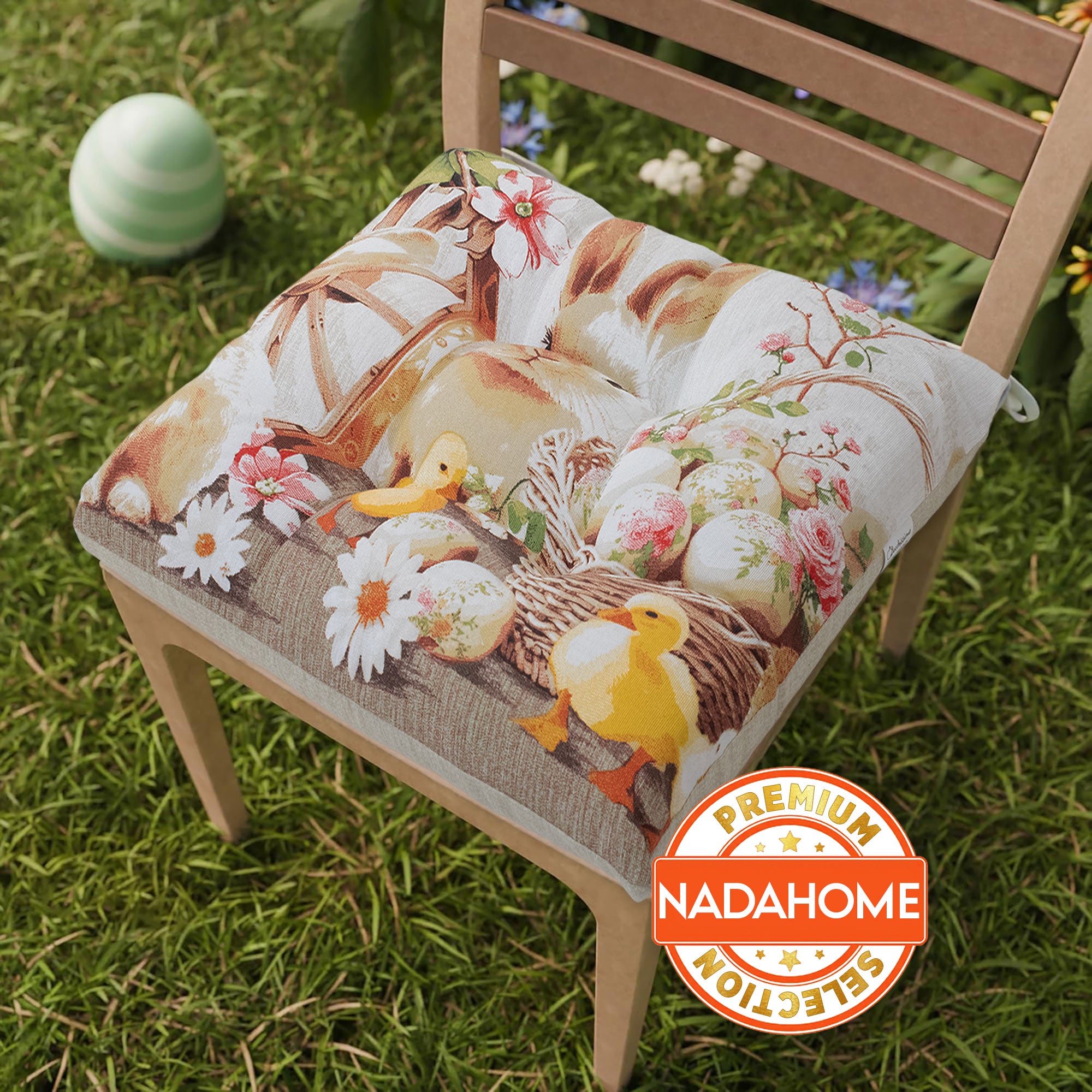 Cuscini per sedia coprisedia pasquali 4 punti 6pz 40x40cm Rabbit Pasqua 7163