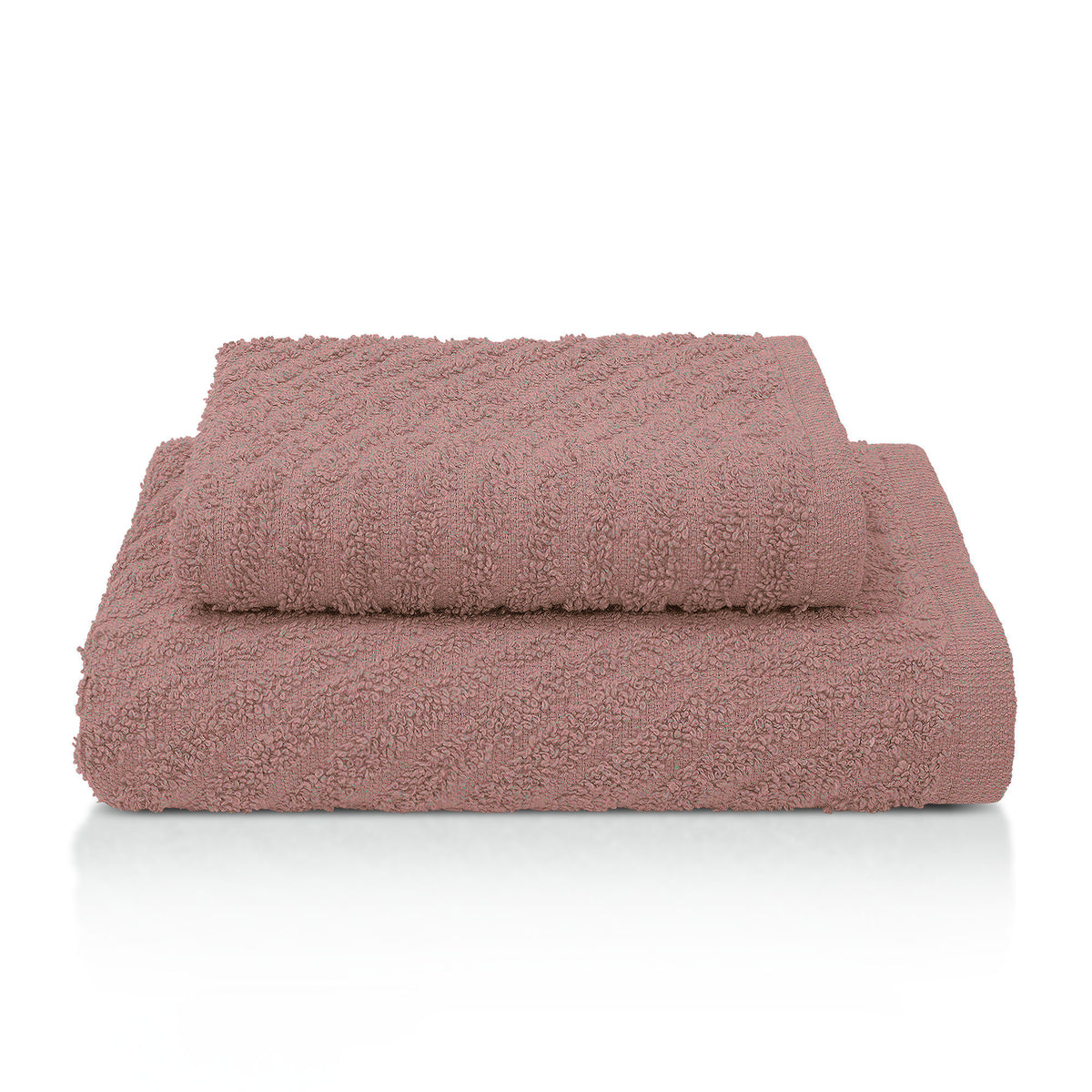 Asciugamani bagno in spugna Jacquard di cotone set 1+1 Viso e Ospite 600gsm 7166
