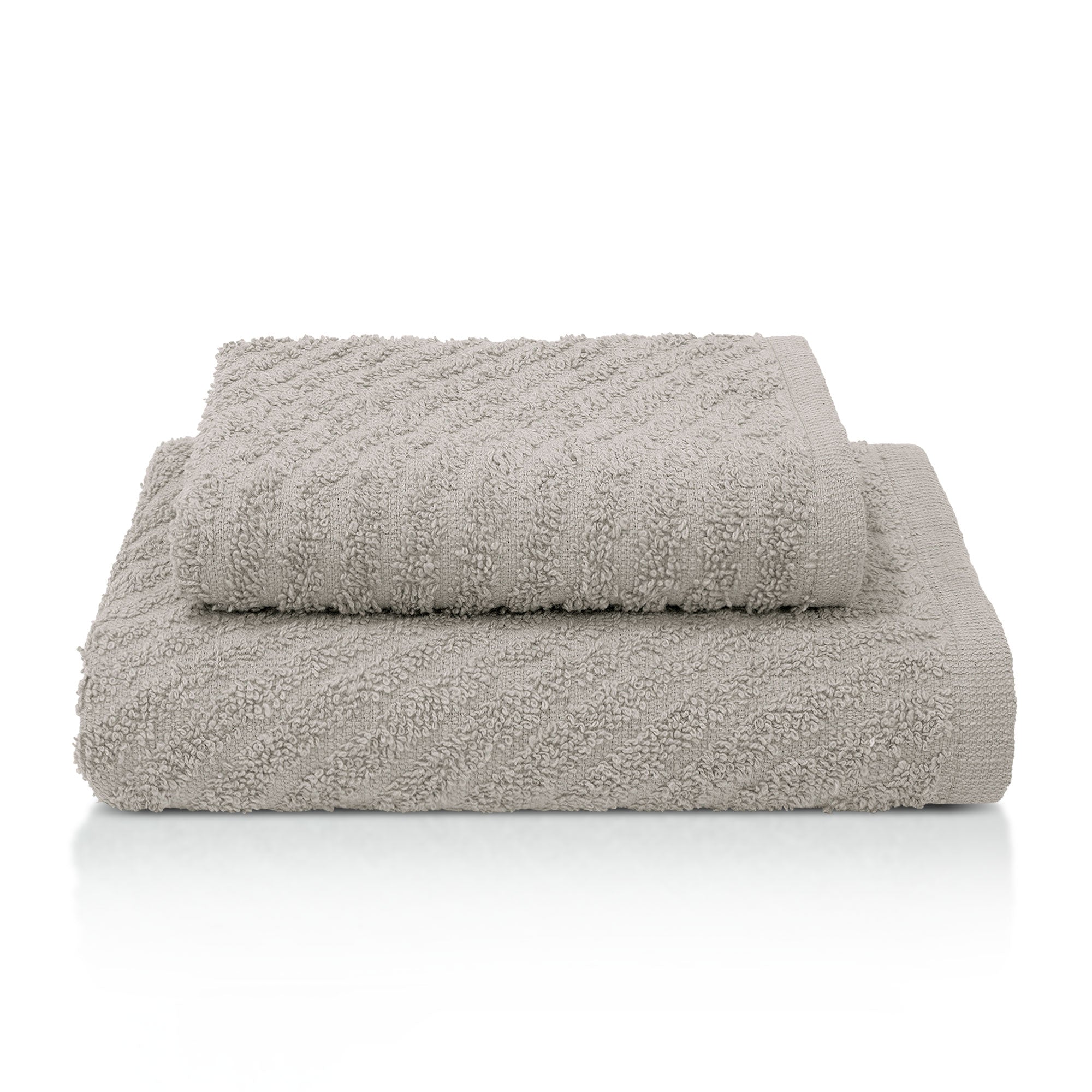 Asciugamani bagno in spugna Jacquard di cotone set 1+1 Viso e Ospite 600gsm 7166