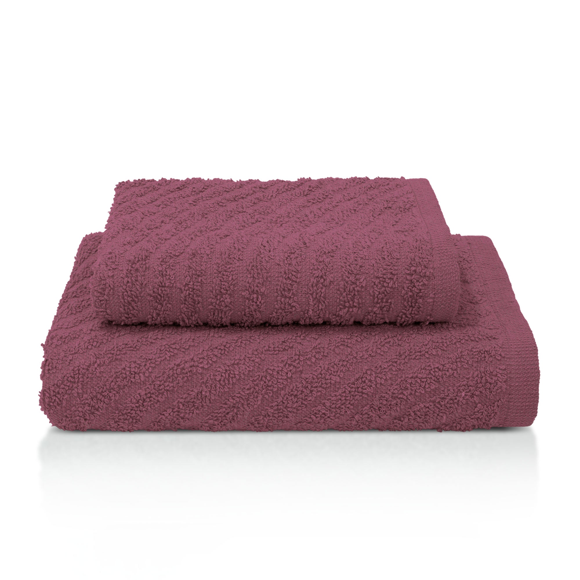 Asciugamani bagno in spugna Jacquard di cotone set 1+1 Viso e Ospite 600gsm 7166