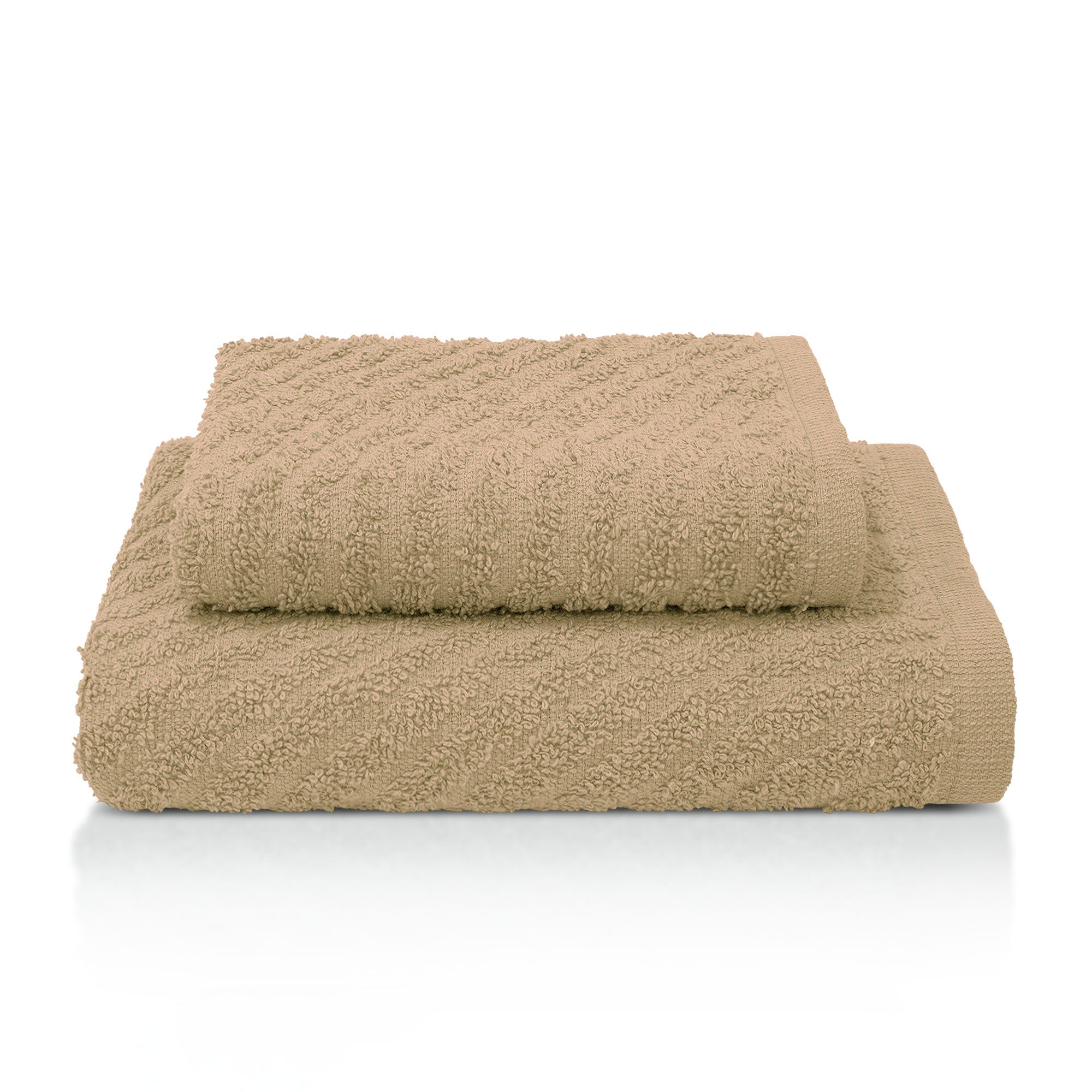 Asciugamani bagno in spugna Jacquard di cotone set 1+1 Viso e Ospite 600gsm 7166