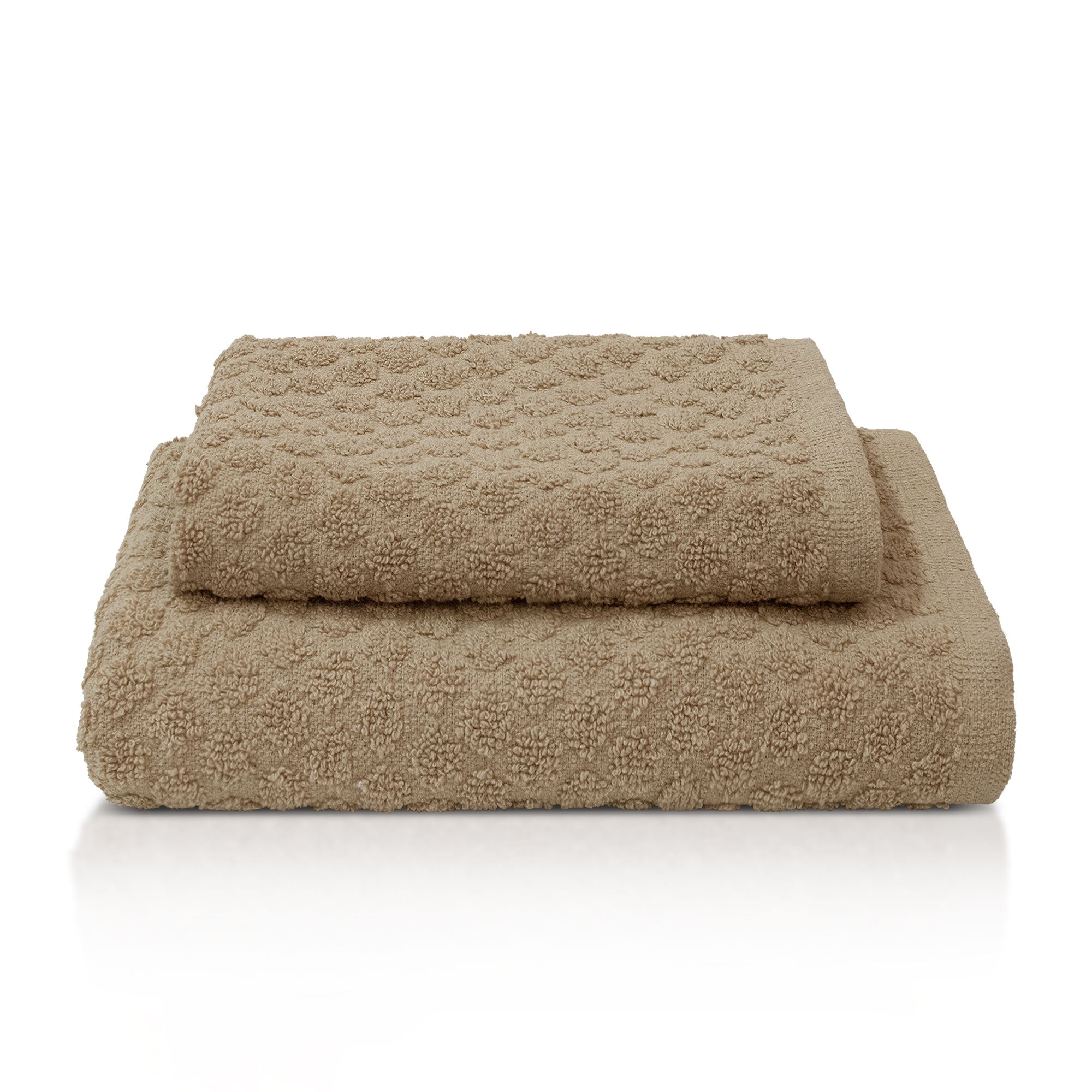 Asciugamani bagno in spugna Jacquard di cotone set 1+1 Viso e Ospite 600gsm 7167