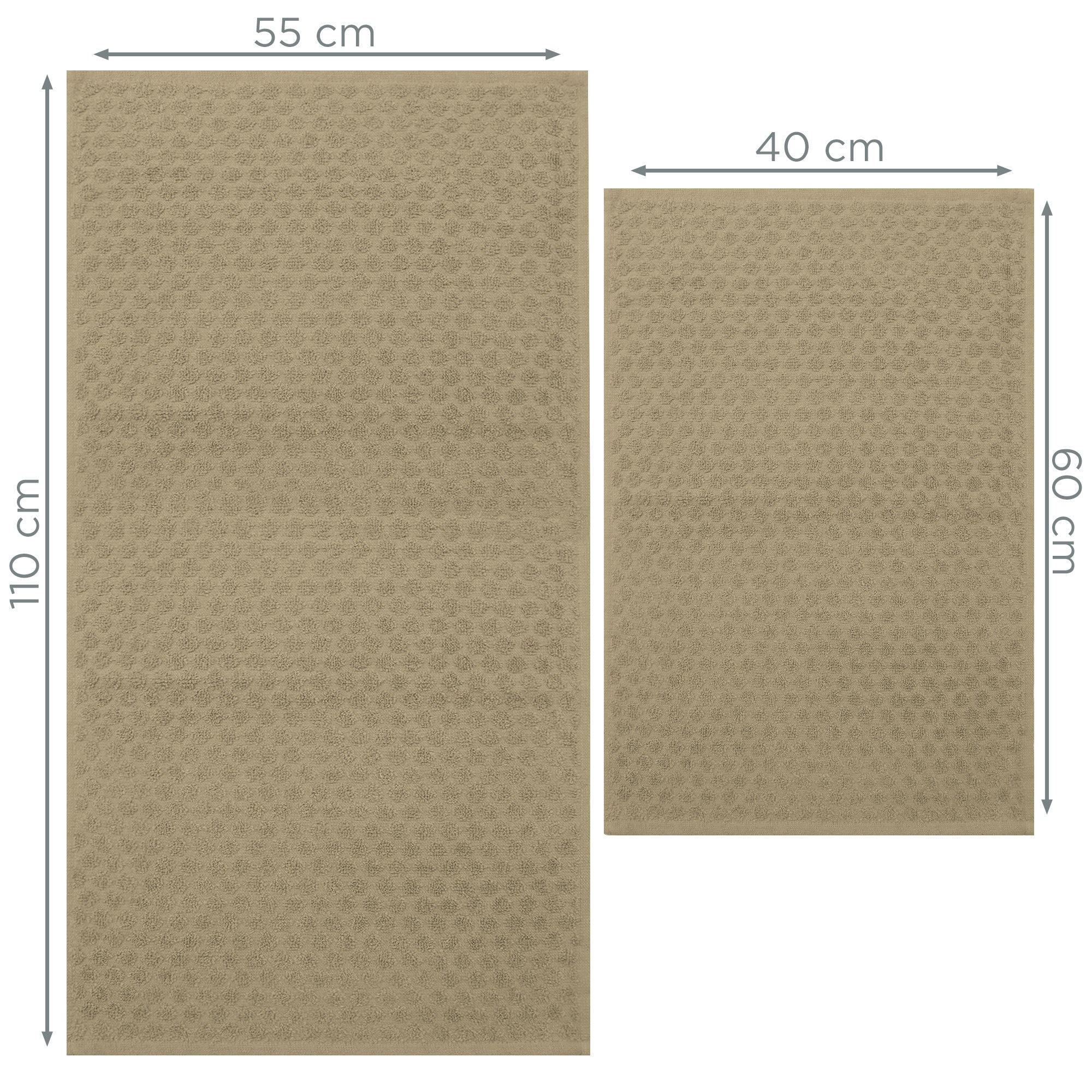 Asciugamani bagno in spugna Jacquard di cotone set 1+1 Viso e Ospite 600gsm 7167
