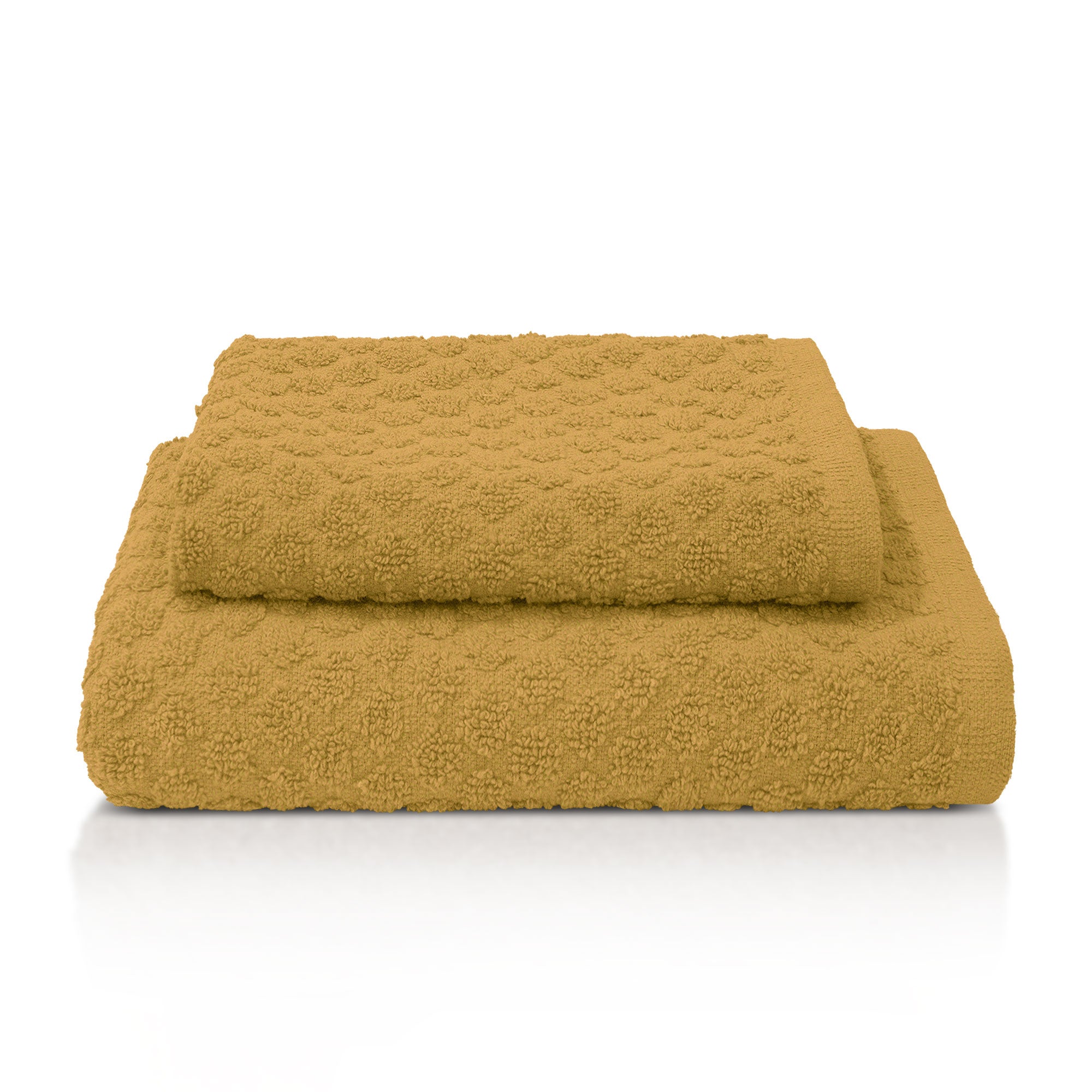 Asciugamani bagno in spugna Jacquard di cotone set 1+1 Viso e Ospite 600gsm 7167