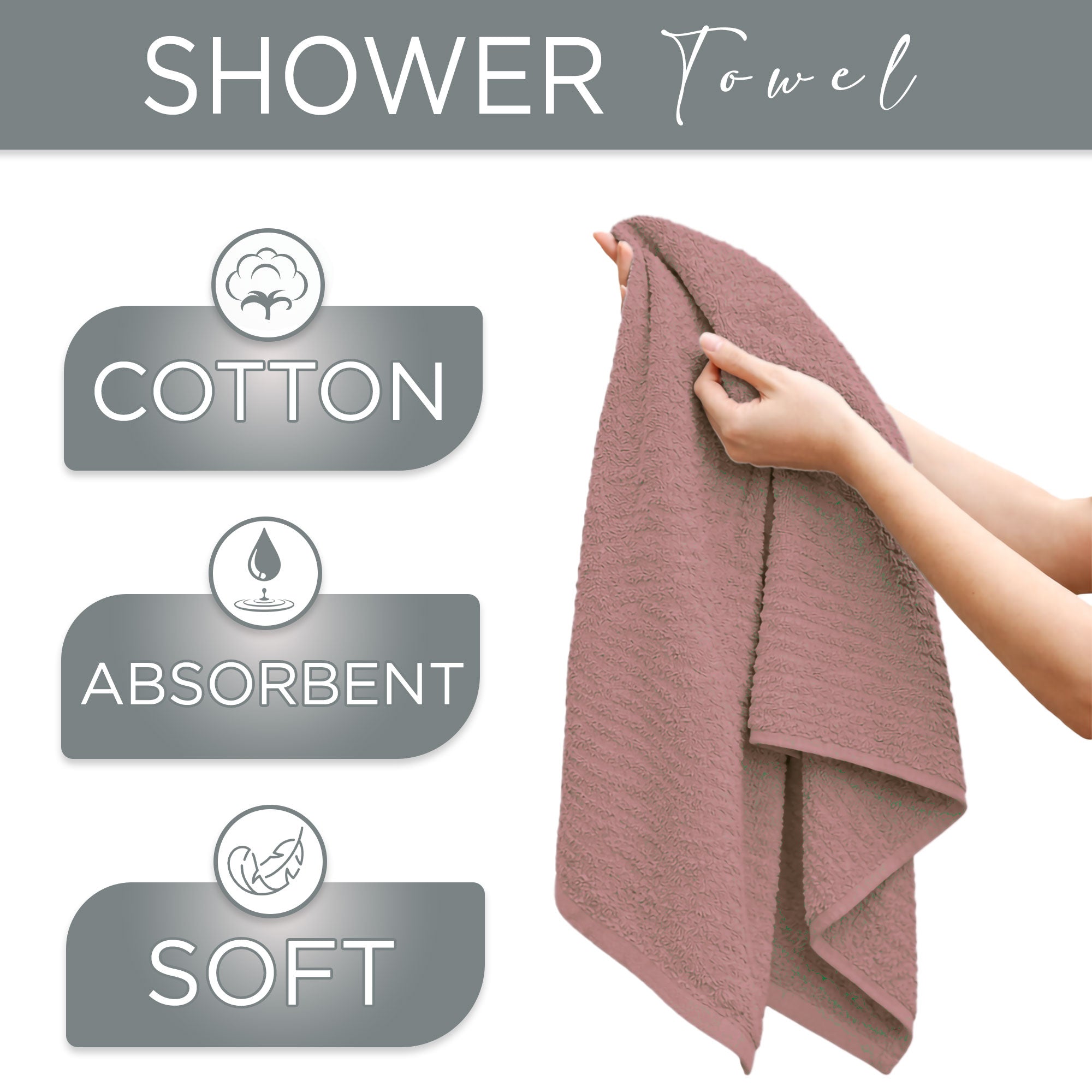 Telo Doccia in spugna Jacquard di cotone Asciugamano da Bagno 600gsm 7168