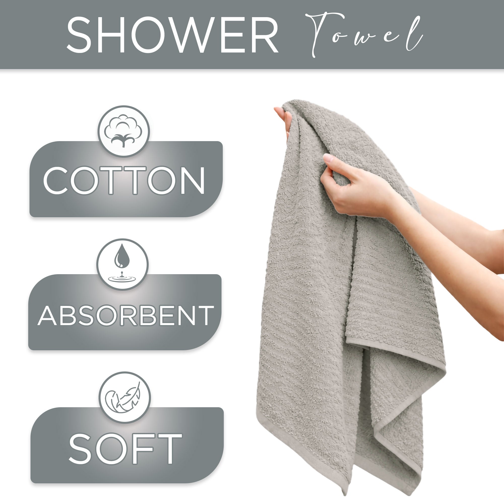 Telo Doccia in spugna Jacquard di cotone Asciugamano da Bagno 600gsm 7168