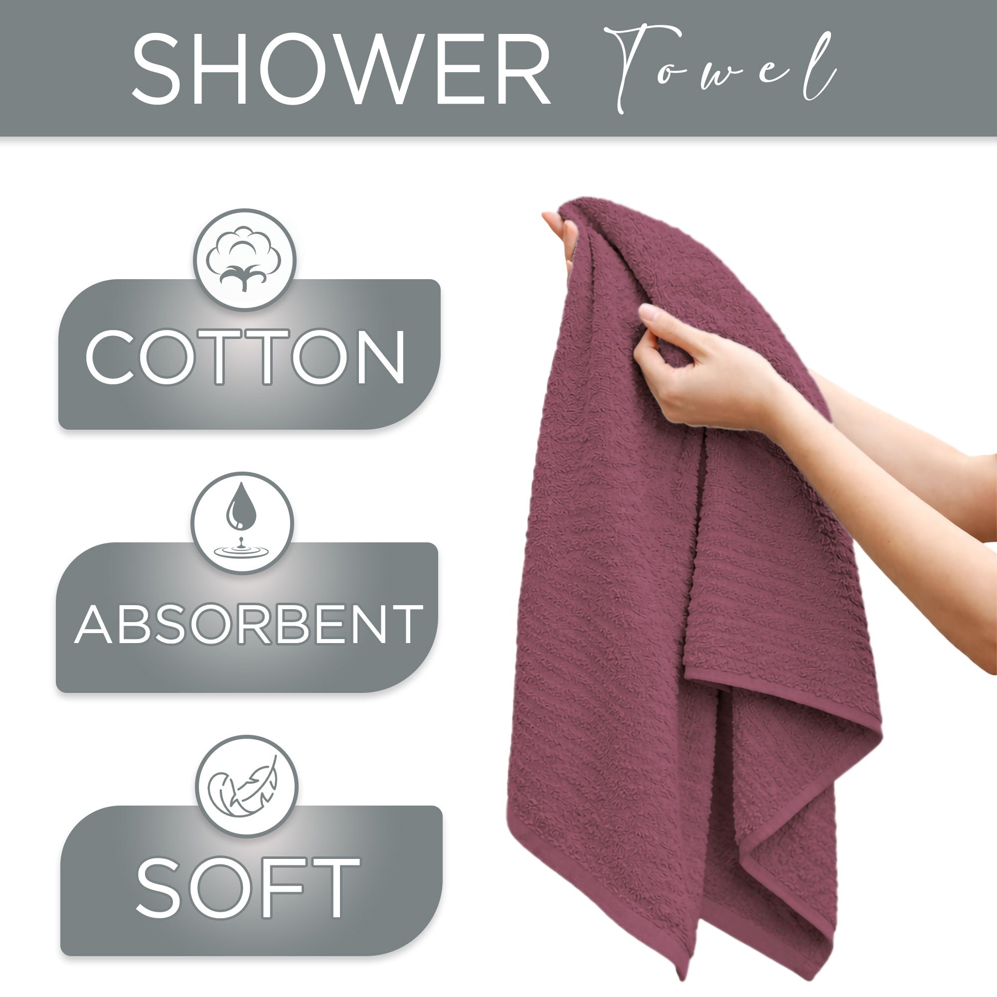 Telo Doccia in spugna Jacquard di cotone Asciugamano da Bagno 600gsm 7168