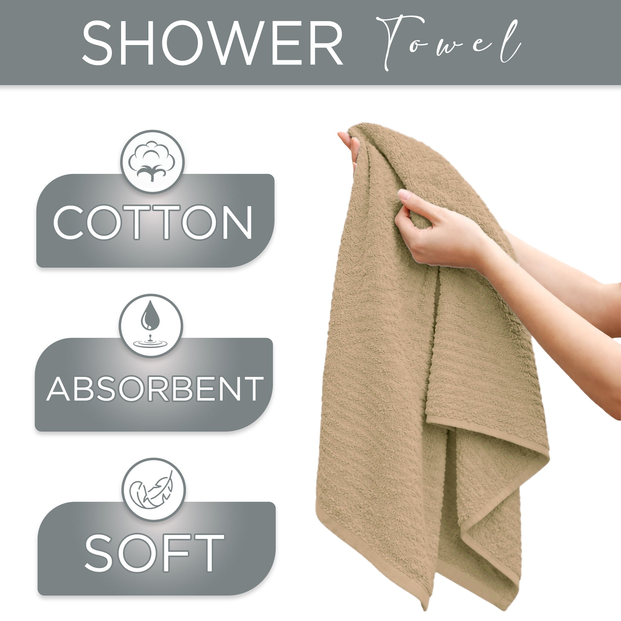 Telo Doccia in spugna Jacquard di cotone Asciugamano da Bagno 600gsm 7168