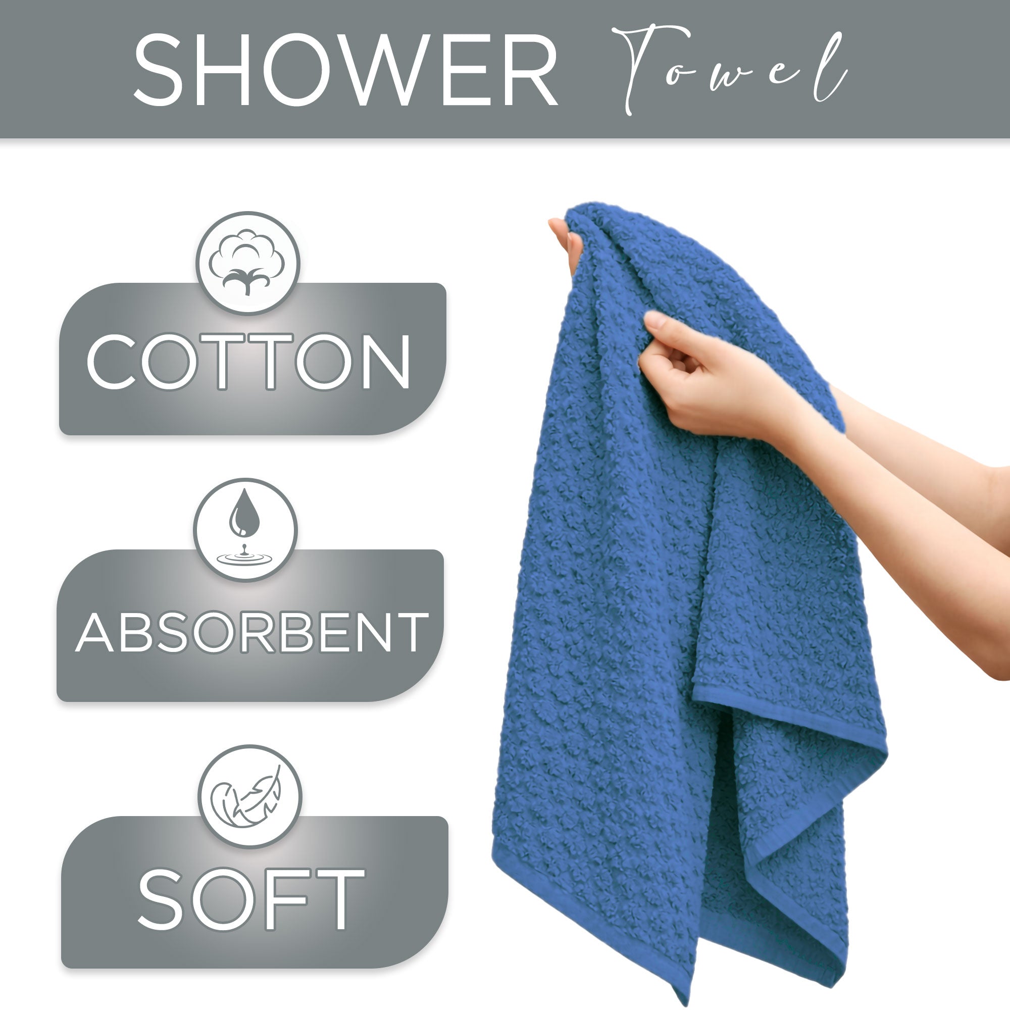 Telo Doccia in spugna Jacquard di cotone Asciugamano da Bagno 600gsm 7169