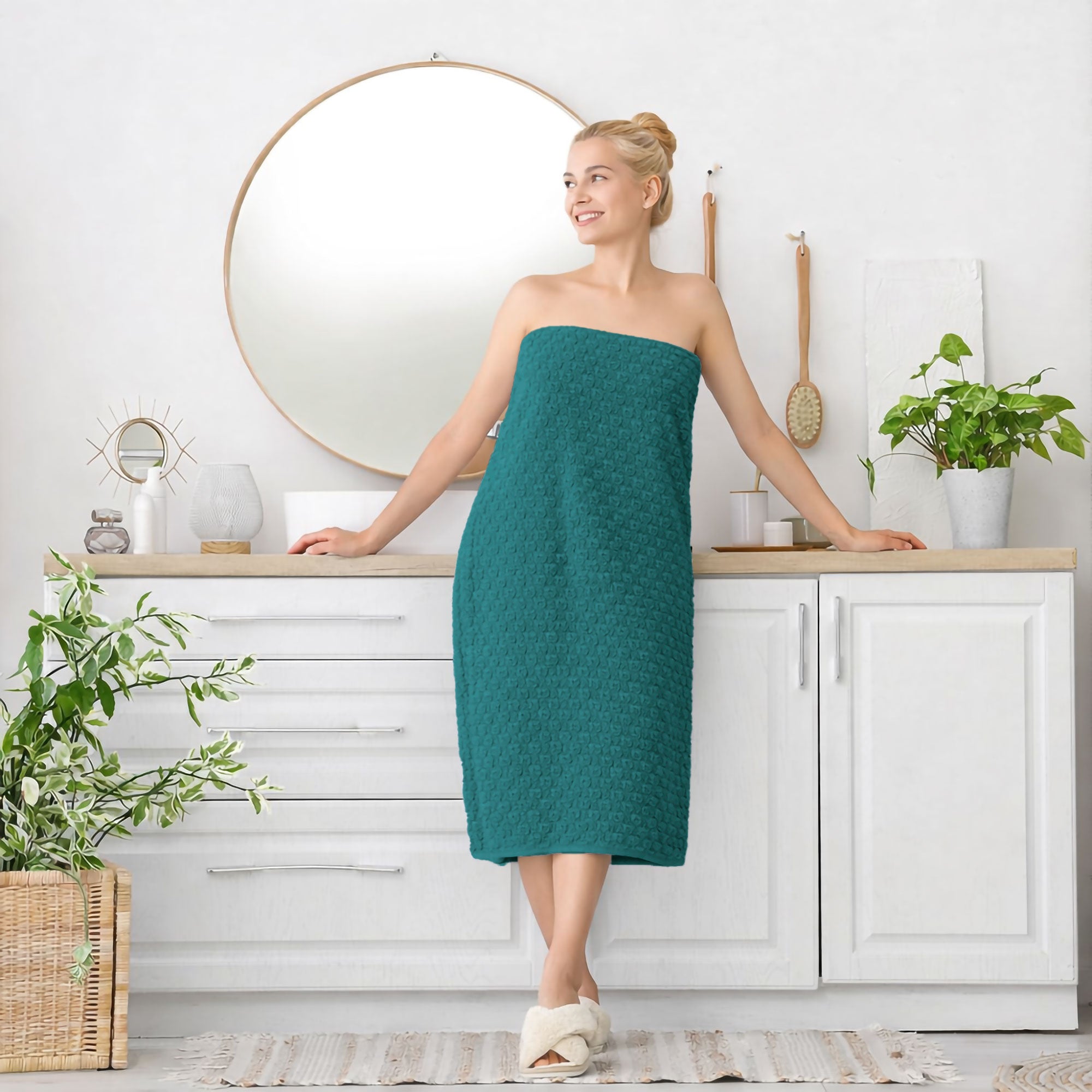 Telo Doccia in spugna Jacquard di cotone Asciugamano da Bagno 600gsm 7169