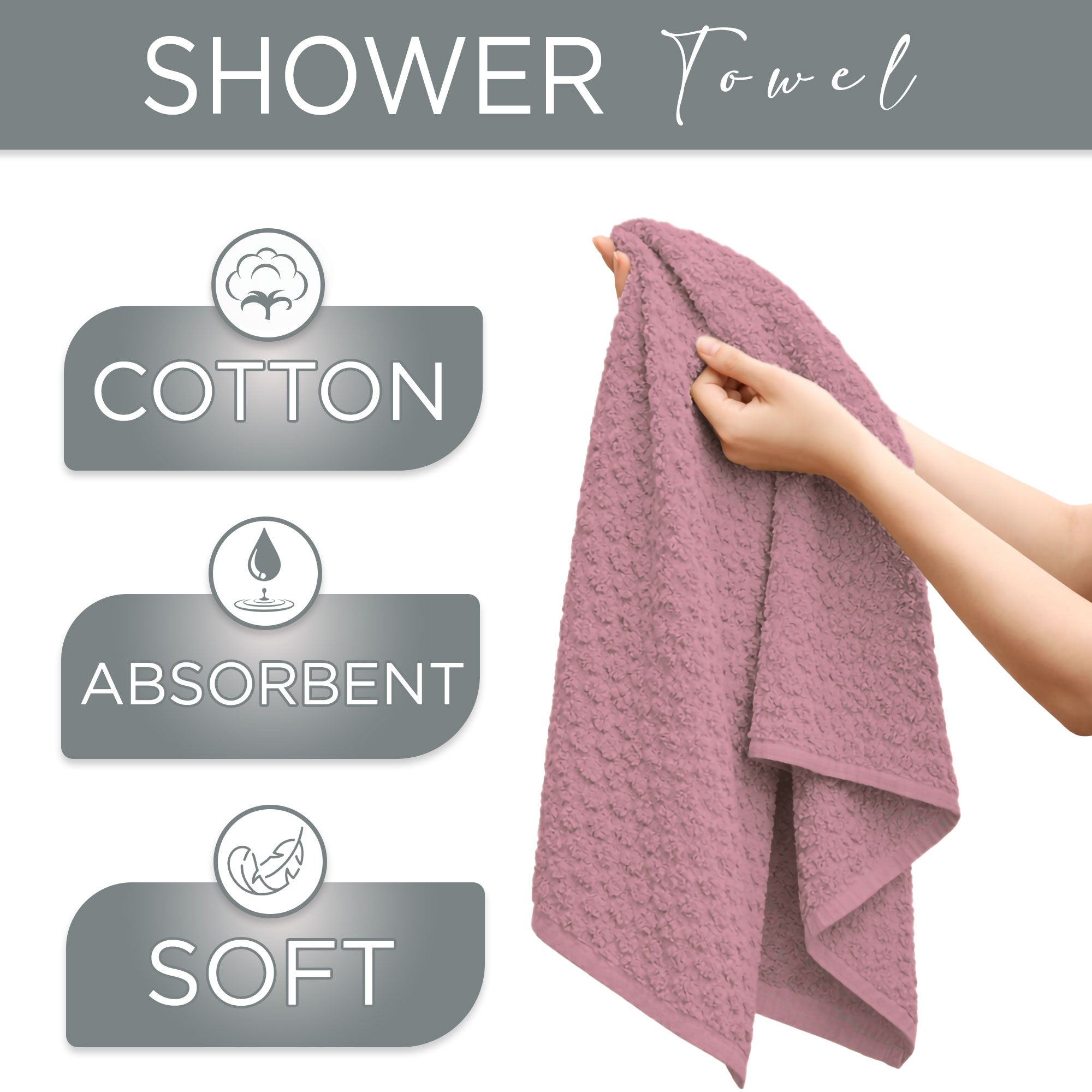 Telo Doccia in spugna Jacquard di cotone Asciugamano da Bagno 600gsm 7169