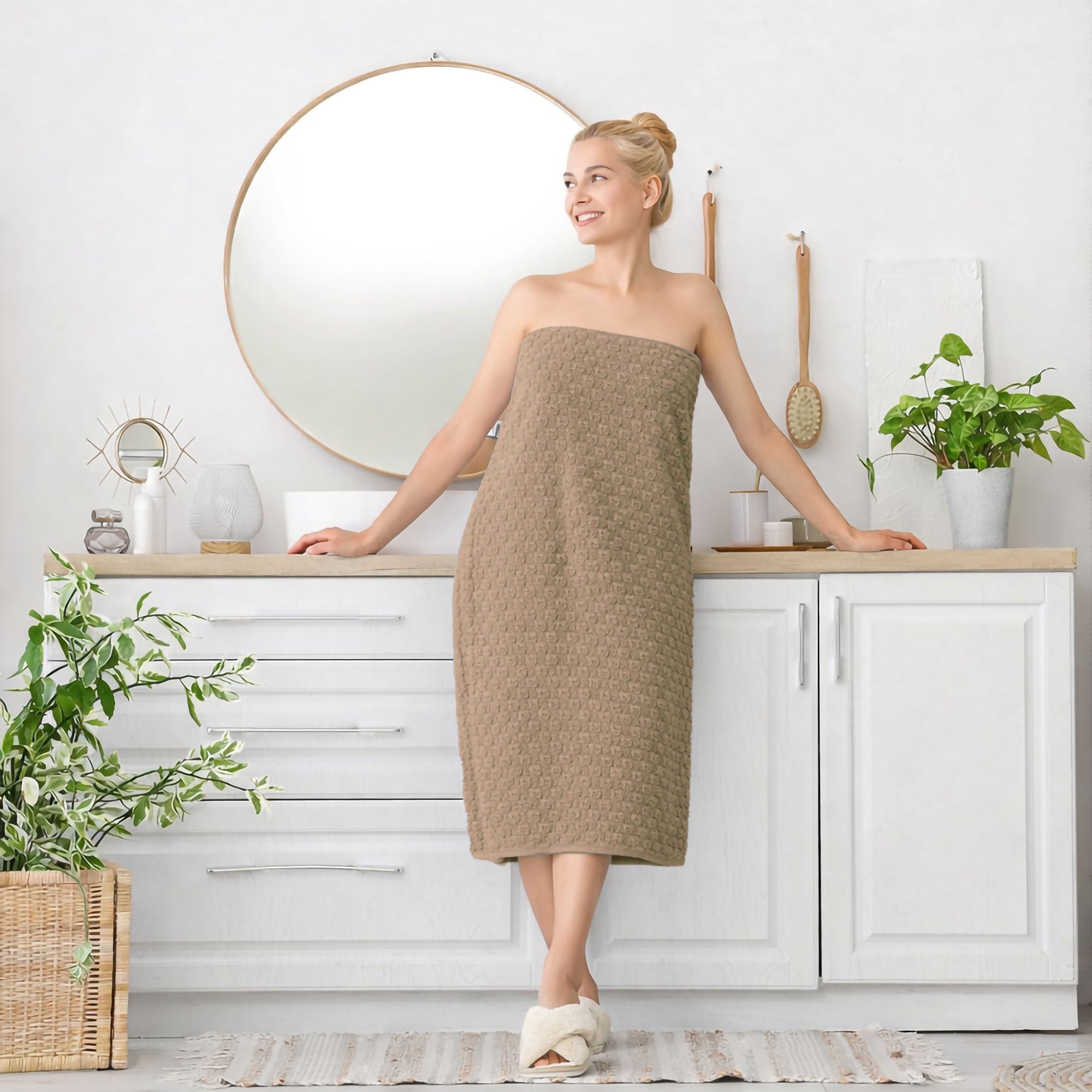 Telo Doccia in spugna Jacquard di cotone Asciugamano da Bagno 600gsm 7169