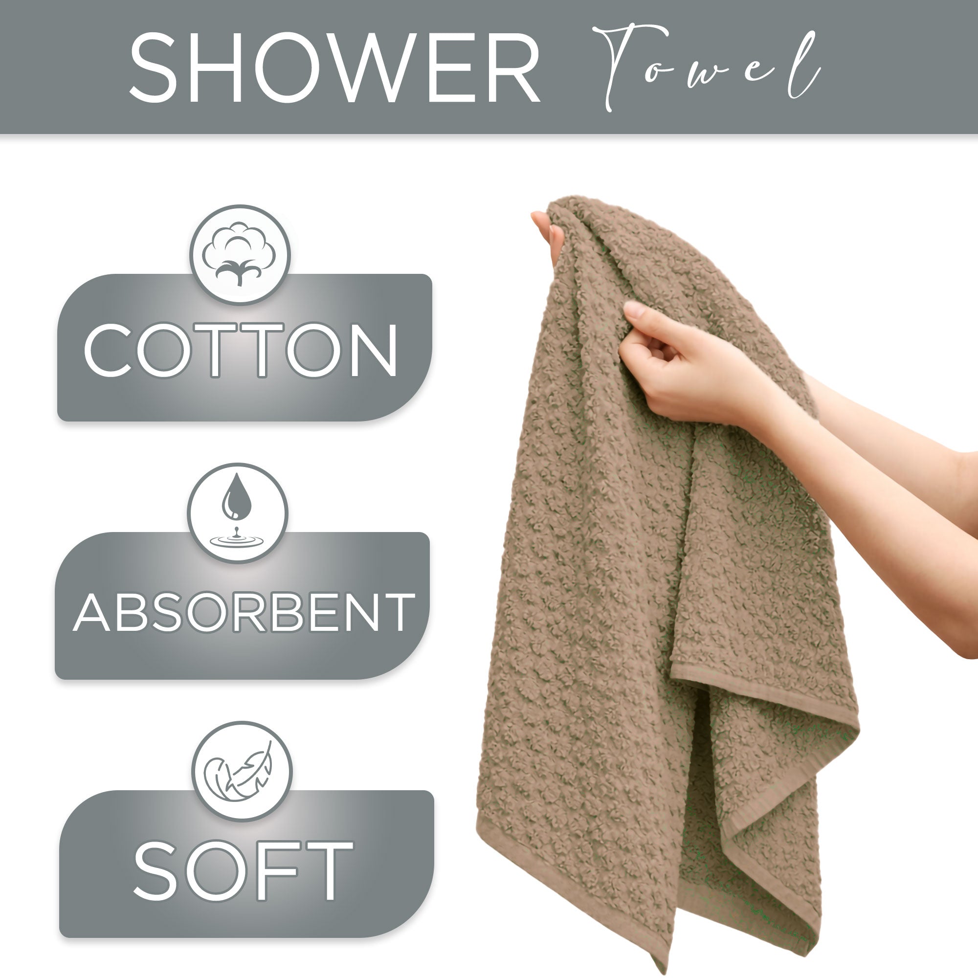 Telo Doccia in spugna Jacquard di cotone Asciugamano da Bagno 600gsm 7169