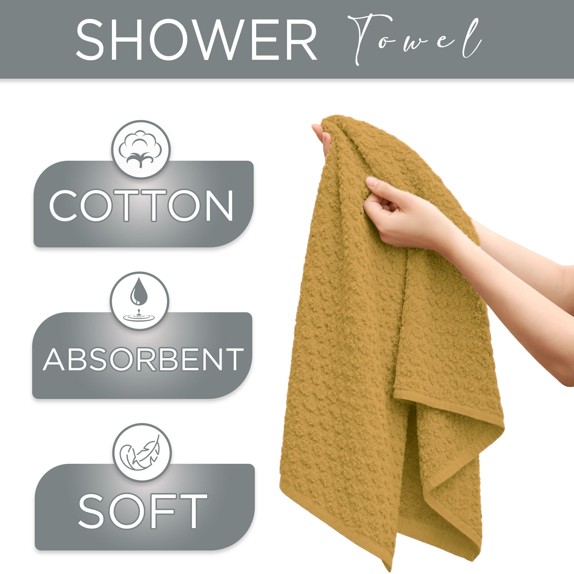 Telo Doccia in spugna Jacquard di cotone Asciugamano da Bagno 600gsm 7169