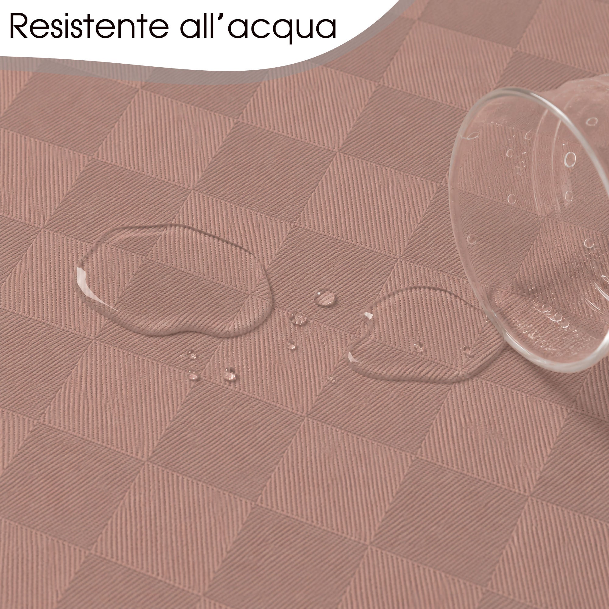 Tovaglia Antimacchia Damascata Copritavolo Jacquard in tinta varie misure 7171
