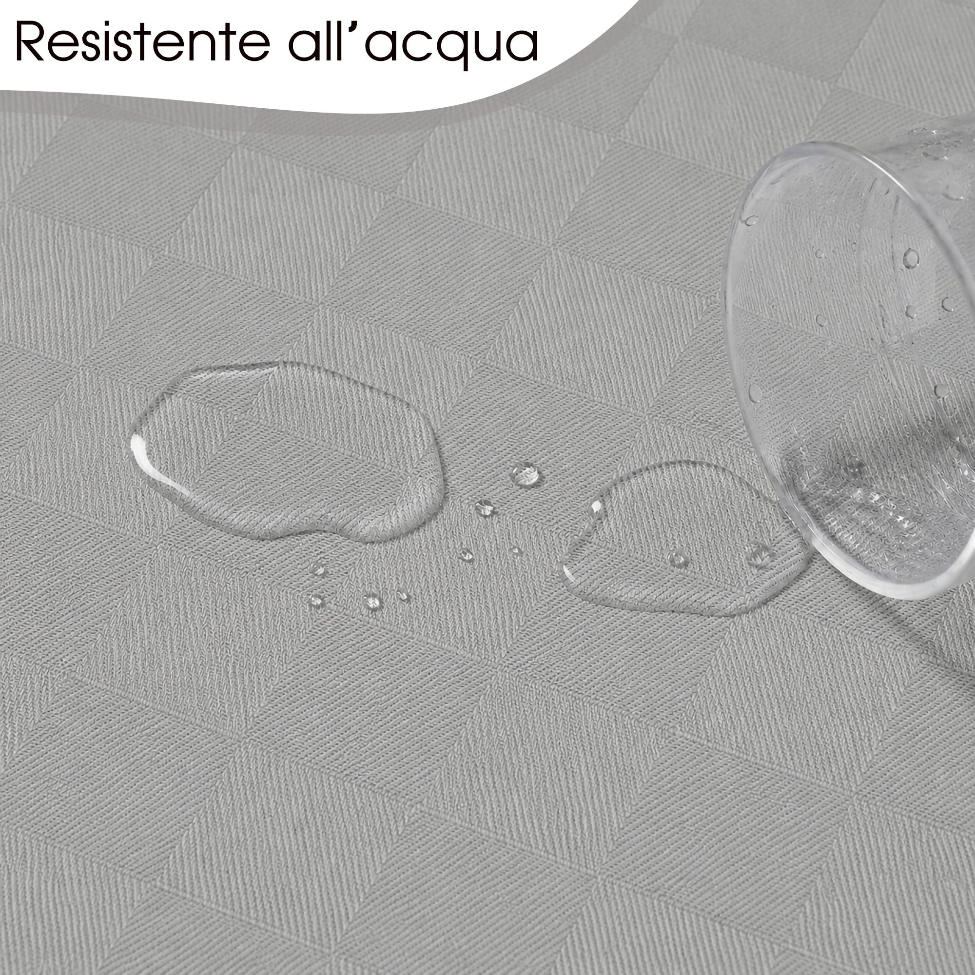 Tovaglia Antimacchia Damascata Copritavolo Jacquard in tinta varie misure 7171