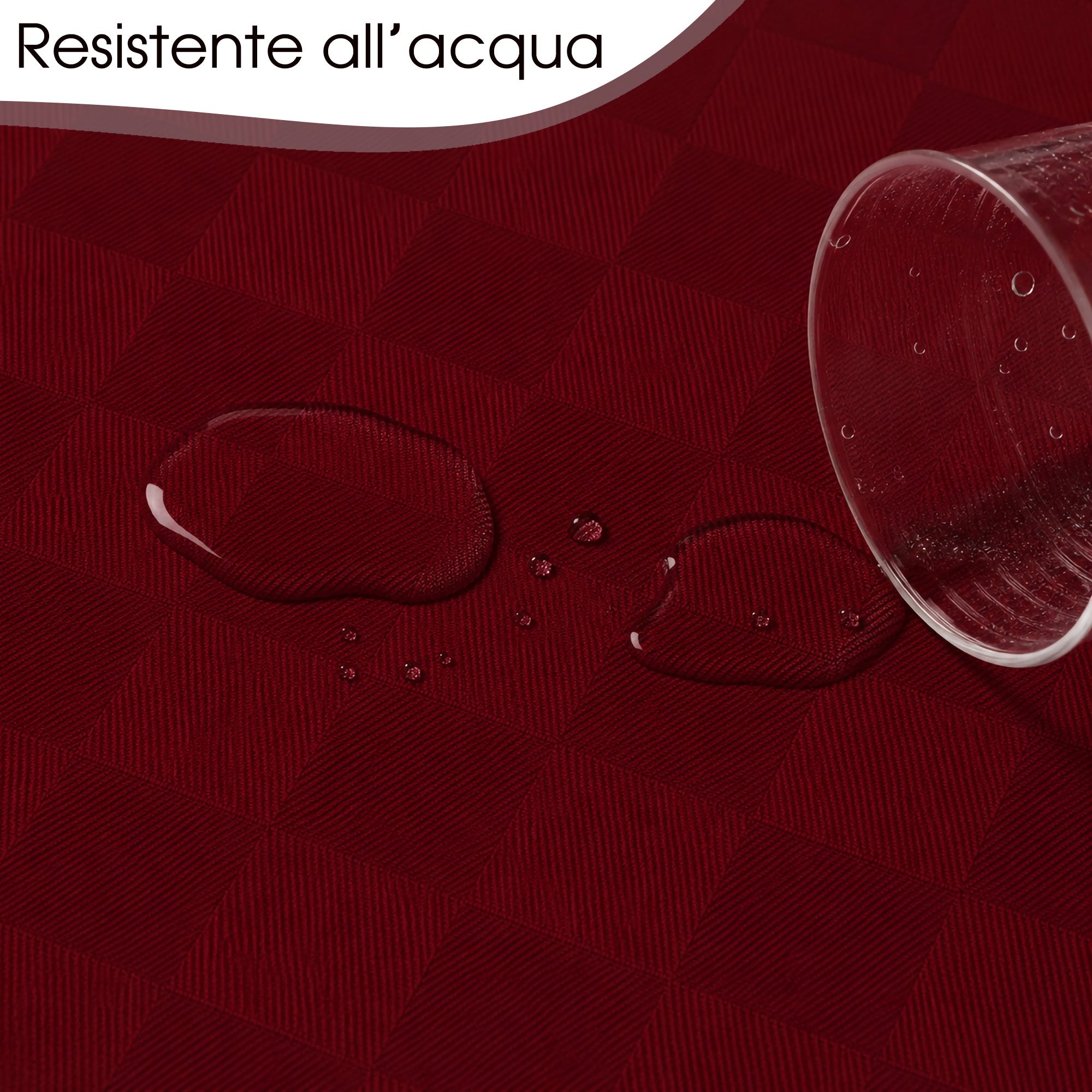 Tovaglia Antimacchia Damascata Copritavolo Jacquard in tinta varie misure 7171