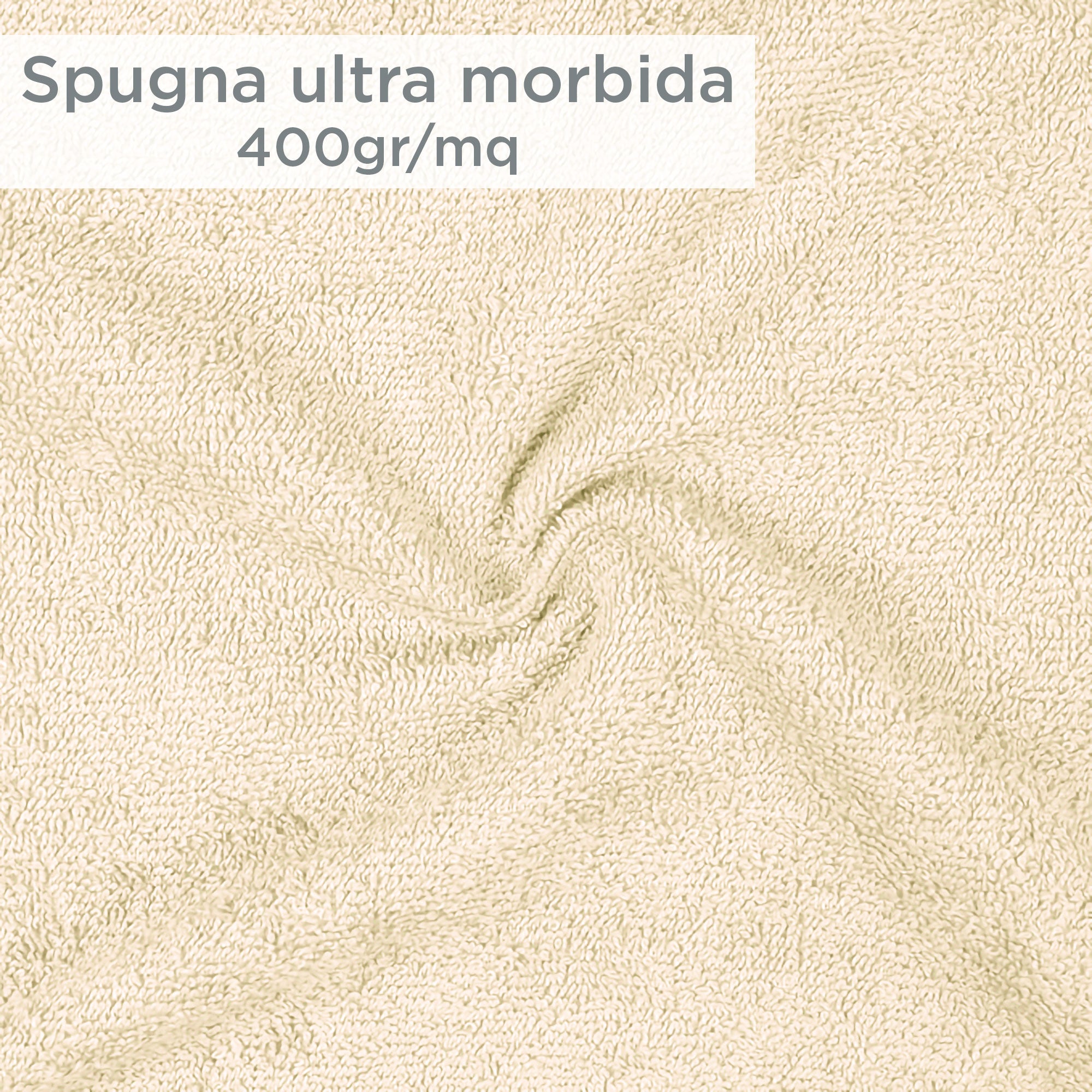 Asciugamani bagno set viso e bidet in spugna puro cotone 1+1 ricamate 400gr 7172