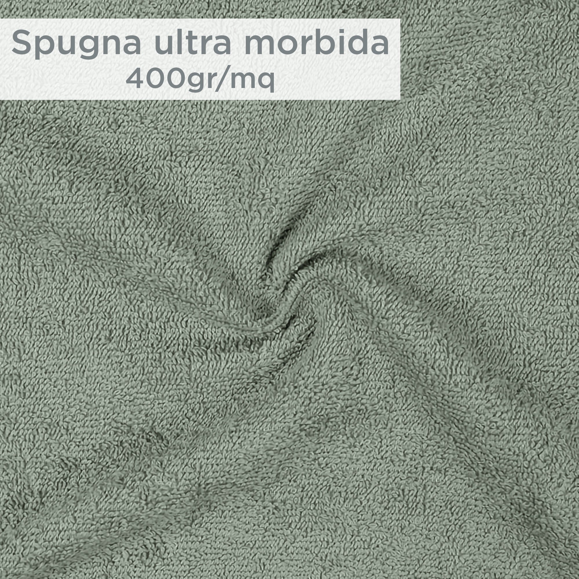 Asciugamani bagno set viso e bidet in spugna puro cotone 1+1 ricamate 400gr 7172