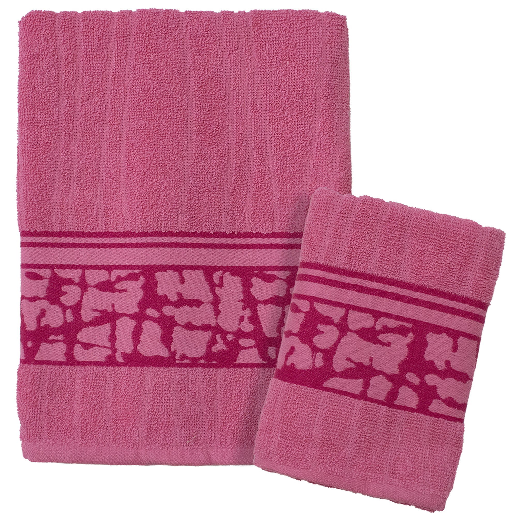Handtücher Bad Set Gesicht und Bidet aus Baumwollfrottee-Jacquard, 1+1 bestickt 7175