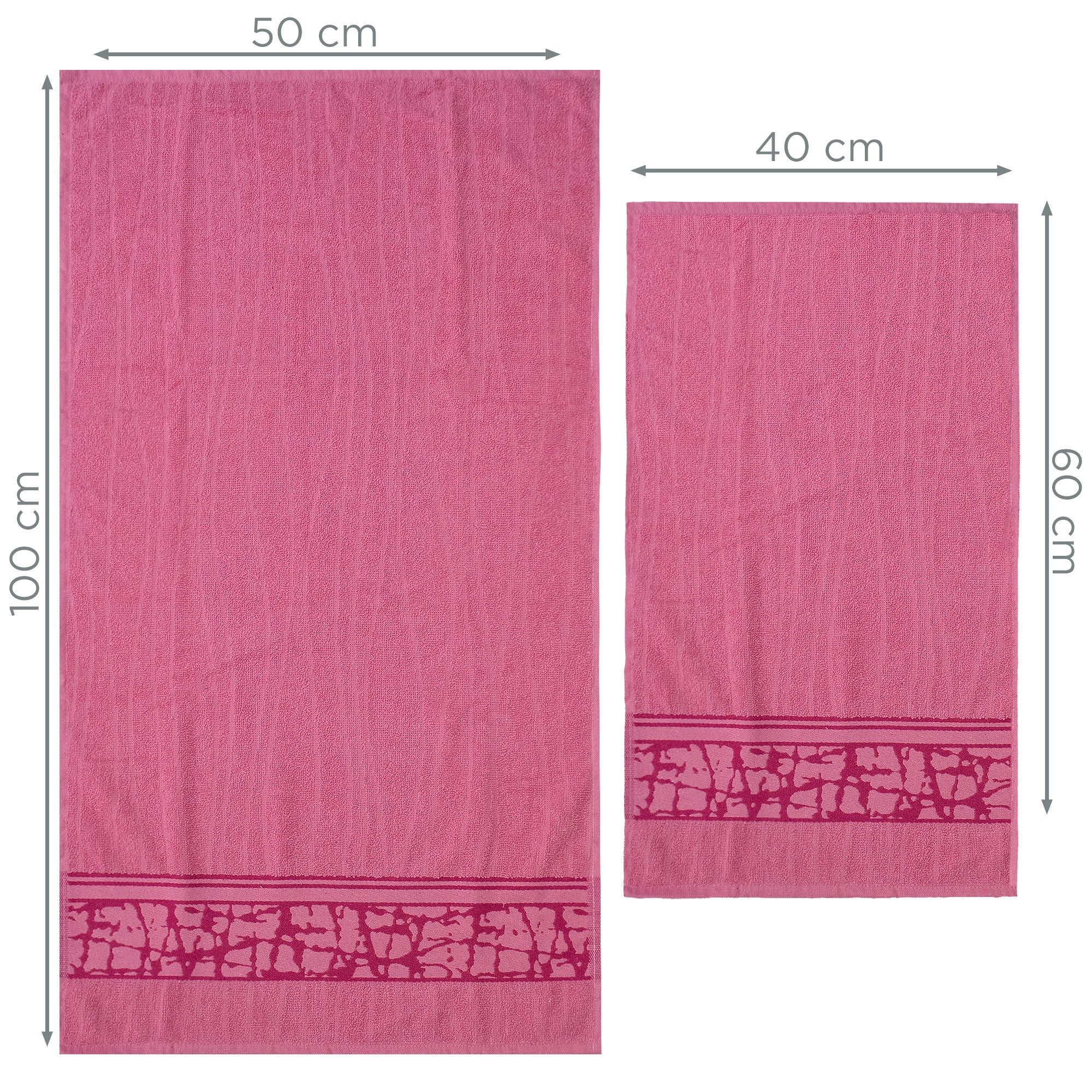 Asciugamani bagno set viso e bidet in spugna cotone jacquard 1+1 ricamate 7175