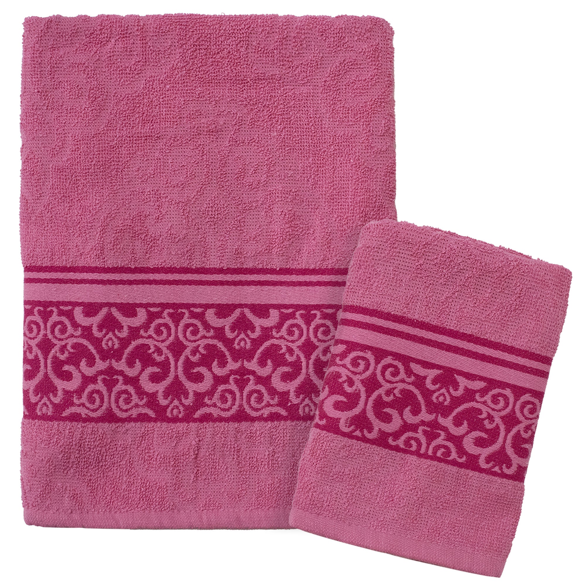 Handtücher Bad Set Gesicht und Bidet aus Baumwollfrottee-Jacquard, 1+1 bestickt 7175