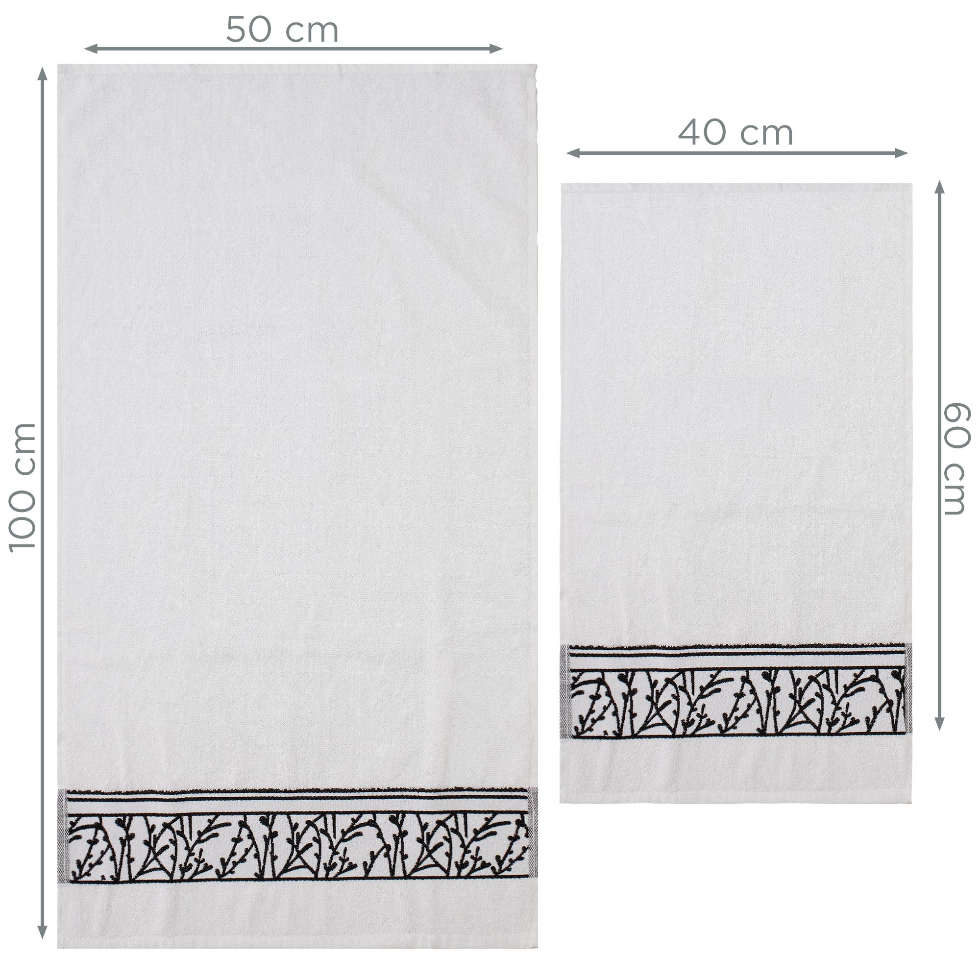Asciugamani bagno set viso e bidet in spugna cotone jacquard 1+1 ricamate 7175