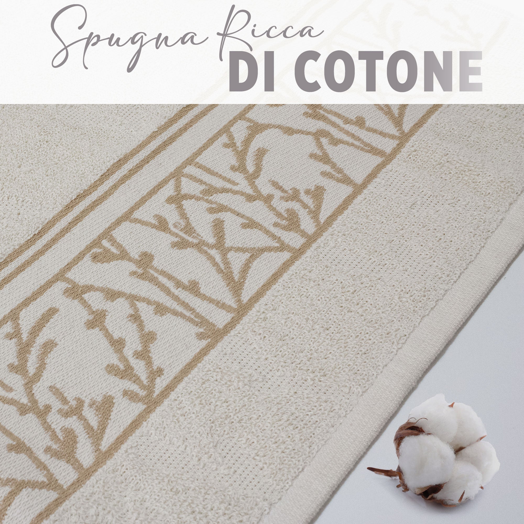 Asciugamani bagno set viso e bidet in spugna cotone jacquard 1+1 ricamate 7175