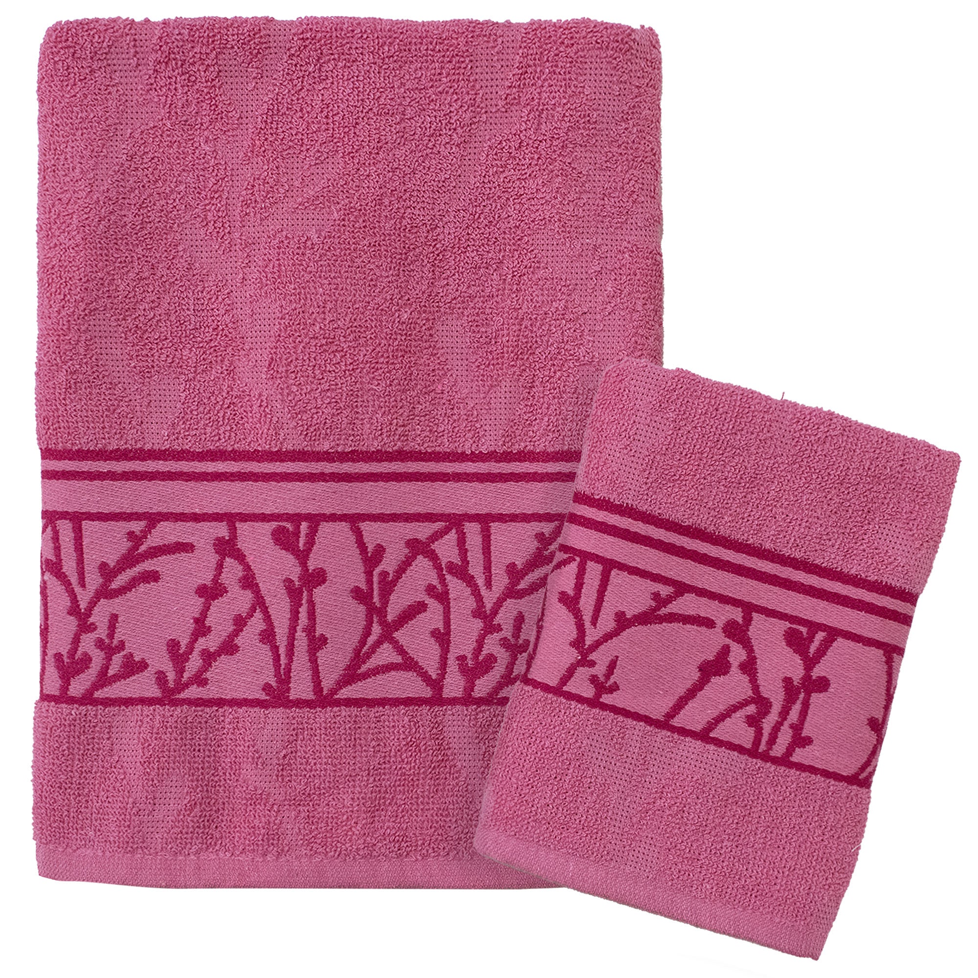 Handtücher Bad Set Gesicht und Bidet aus Baumwollfrottee-Jacquard, 1+1 bestickt 7175