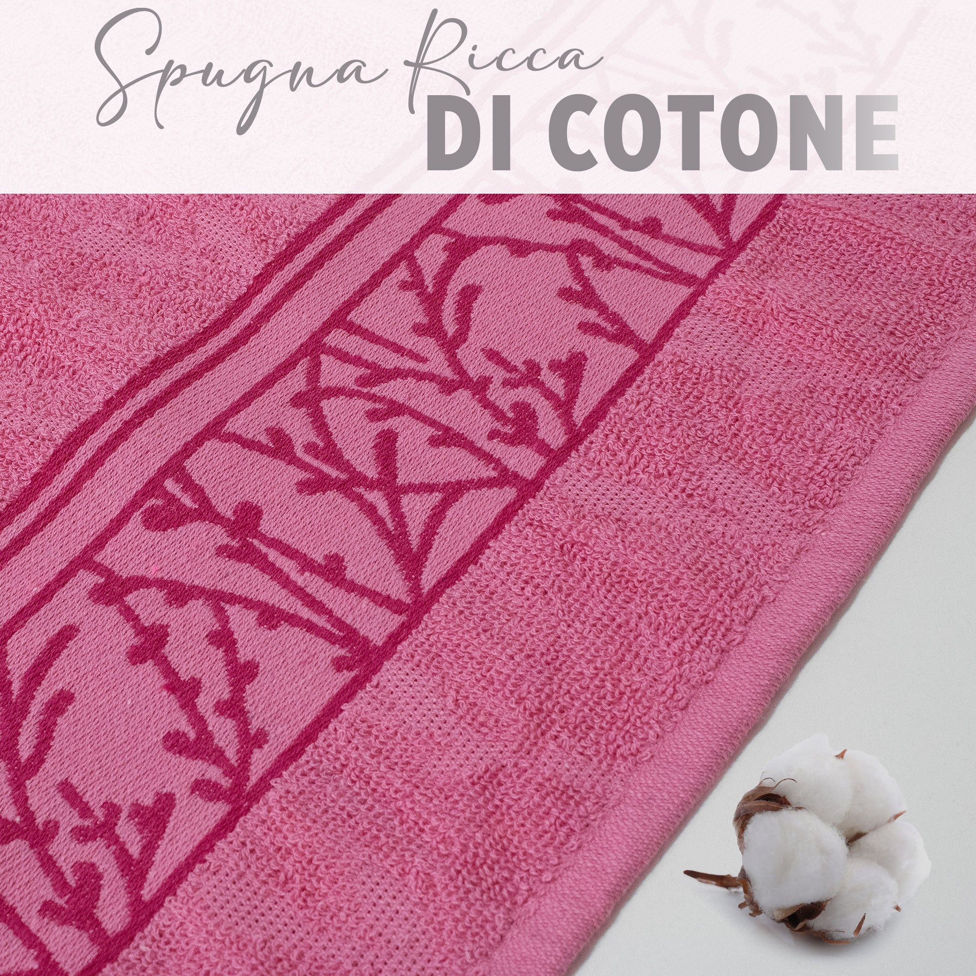 Asciugamani bagno set viso e bidet in spugna cotone jacquard 1+1 ricamate 7175