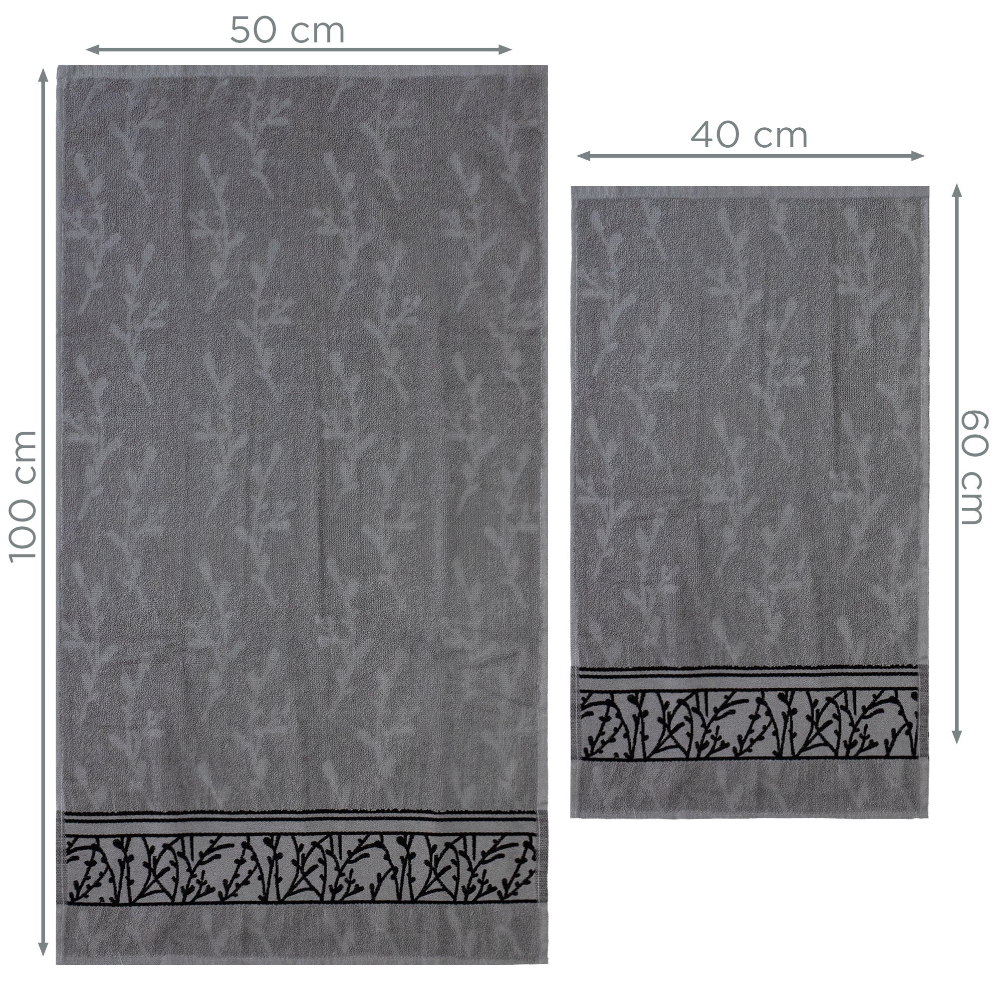 Asciugamani bagno set viso e bidet in spugna cotone jacquard 1+1 ricamate 7175