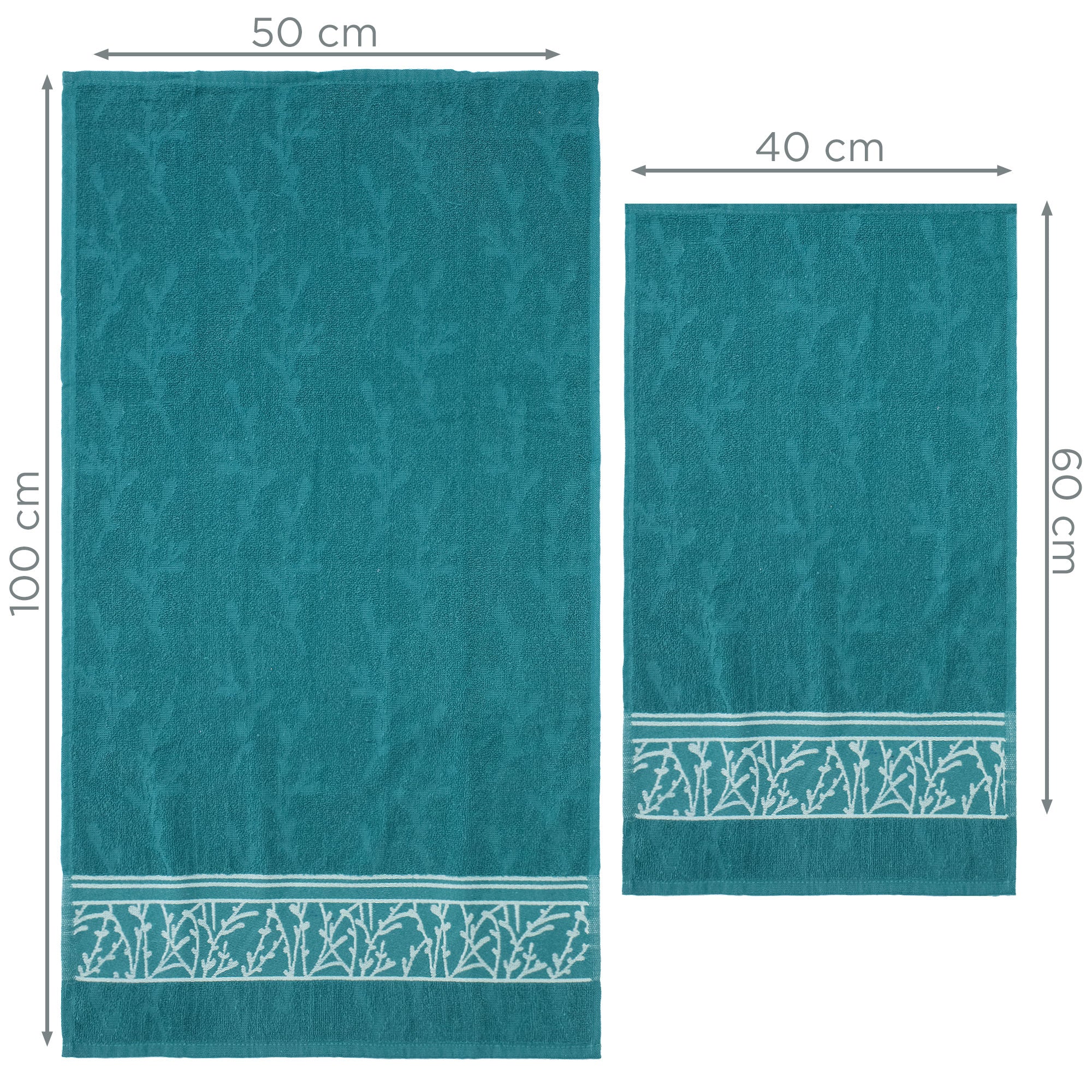 Asciugamani bagno set viso e bidet in spugna cotone jacquard 1+1 ricamate 7175
