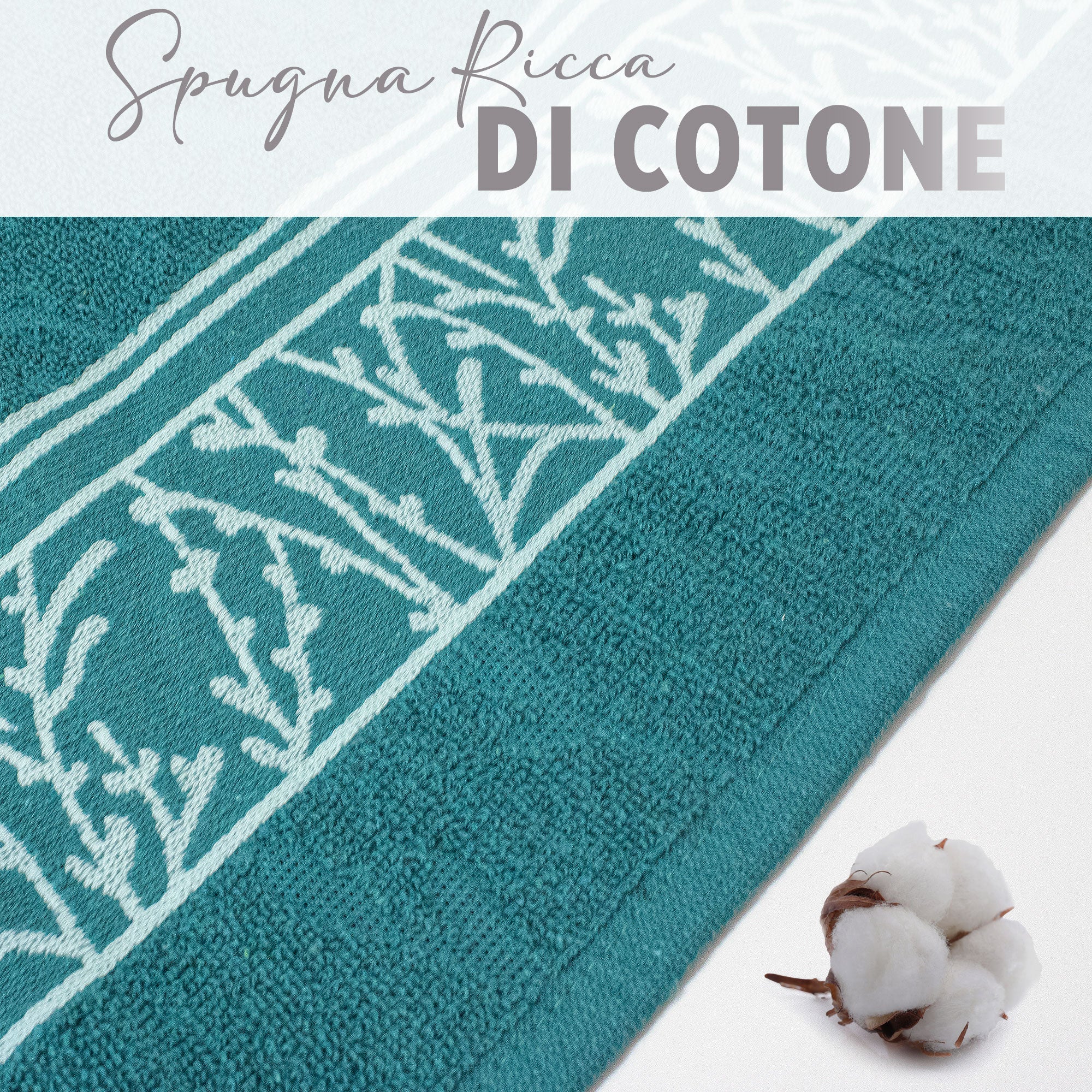 Asciugamani bagno set viso e bidet in spugna cotone jacquard 1+1 ricamate 7175
