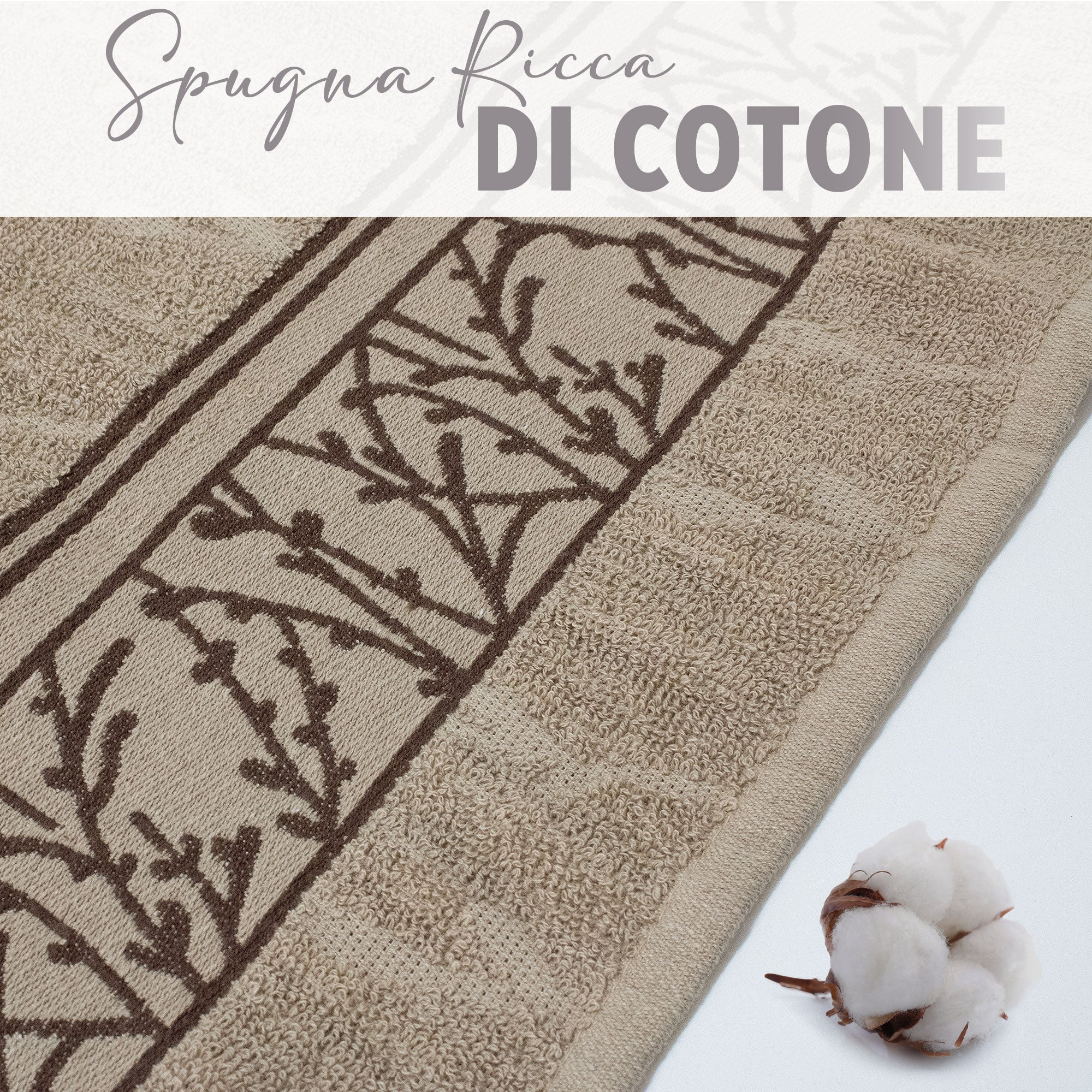Asciugamani bagno set viso e bidet in spugna cotone jacquard 1+1 ricamate 7175