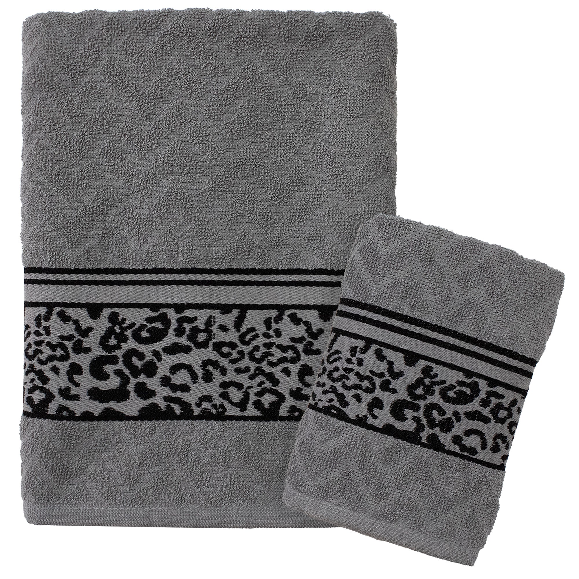Handtücher Bad Set Gesicht und Bidet aus Baumwollfrottee-Jacquard, 1+1 bestickt 7175