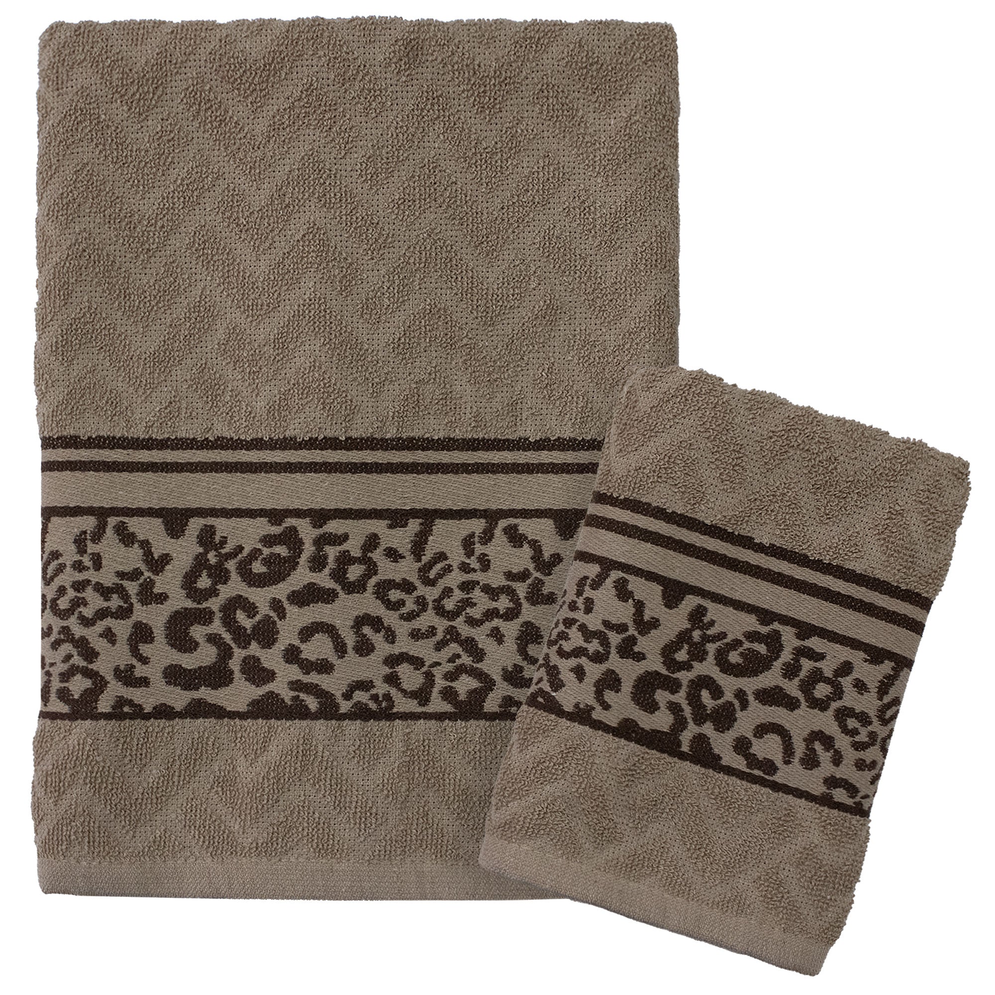 Handtücher Bad Set Gesicht und Bidet aus Baumwollfrottee-Jacquard, 1+1 bestickt 7175