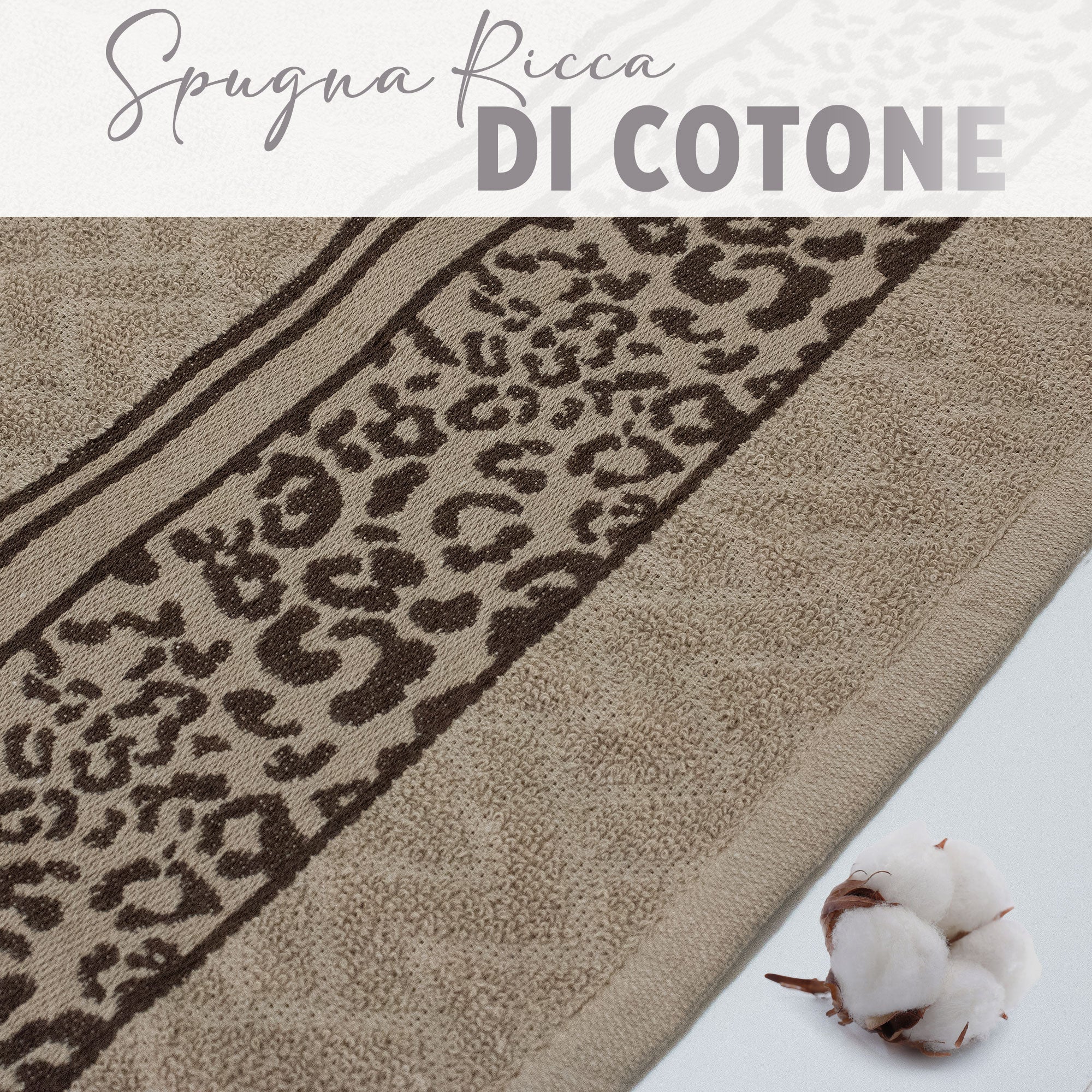 Asciugamani bagno set viso e bidet in spugna cotone jacquard 1+1 ricamate 7175