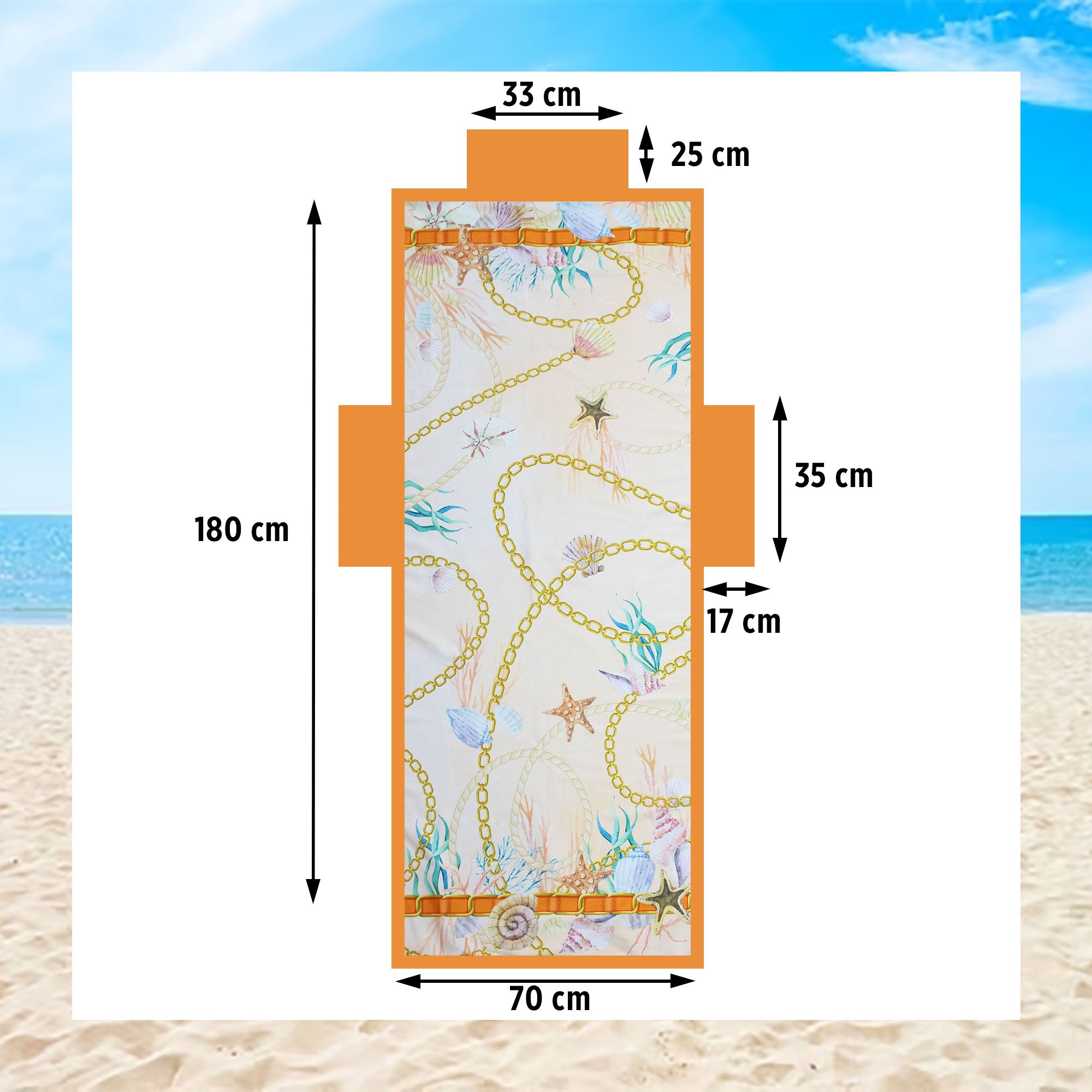 Telo mare microfibra coprilettino con elastici tasche e cuscino gonfiabile 7176