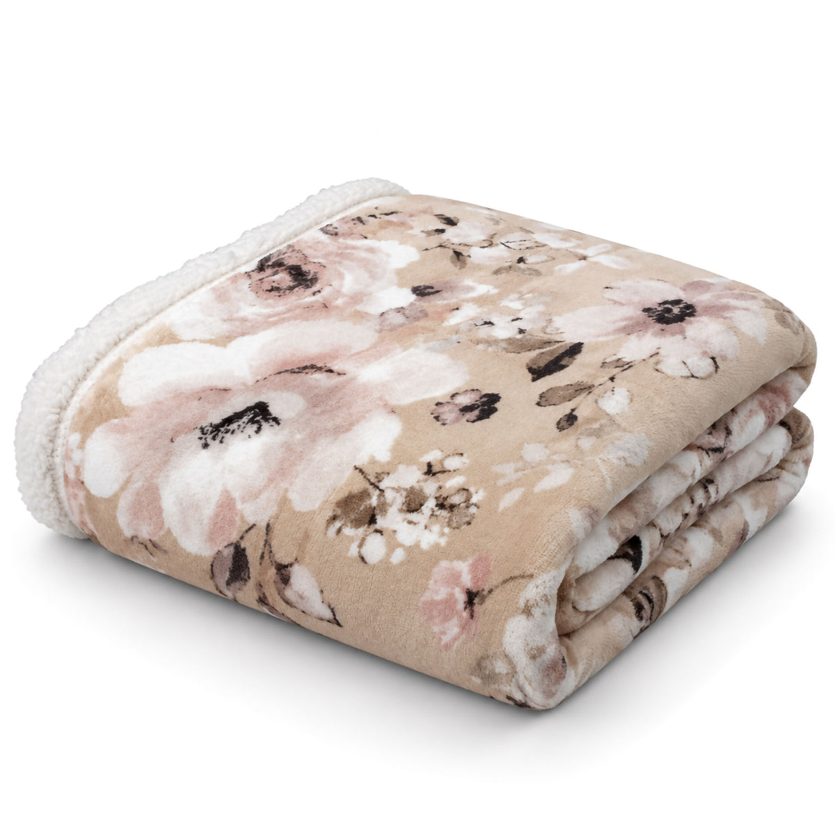 Plaid Flanella con Sherpa Coperta Tinta Unita e Fantasia in varie misure 7180