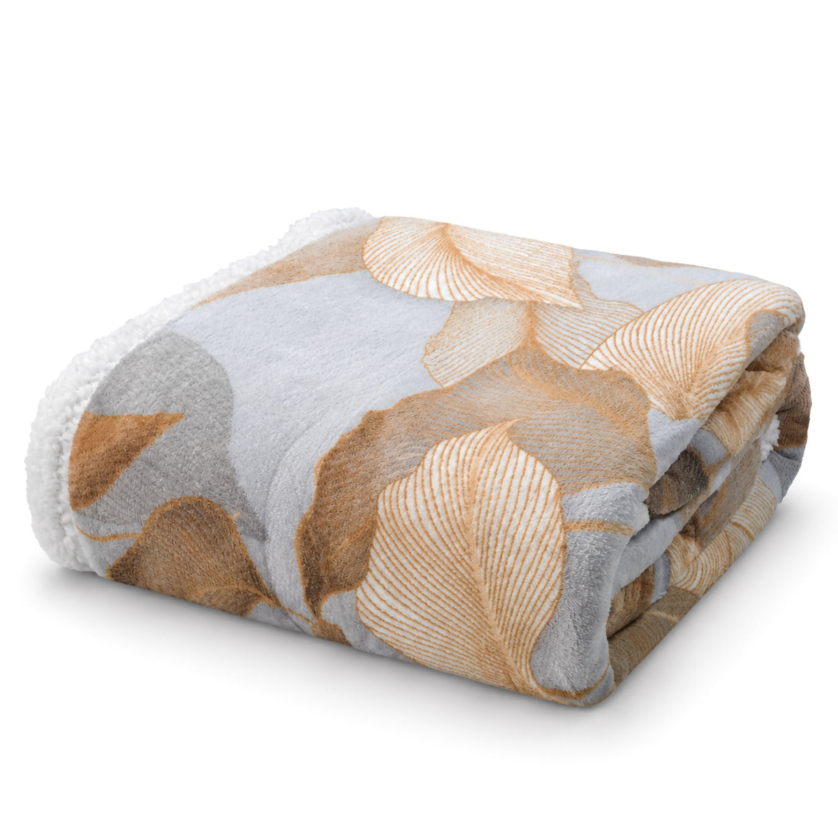 Plaid Flanella con Sherpa Coperta Tinta Unita e Fantasia in varie misure 7180