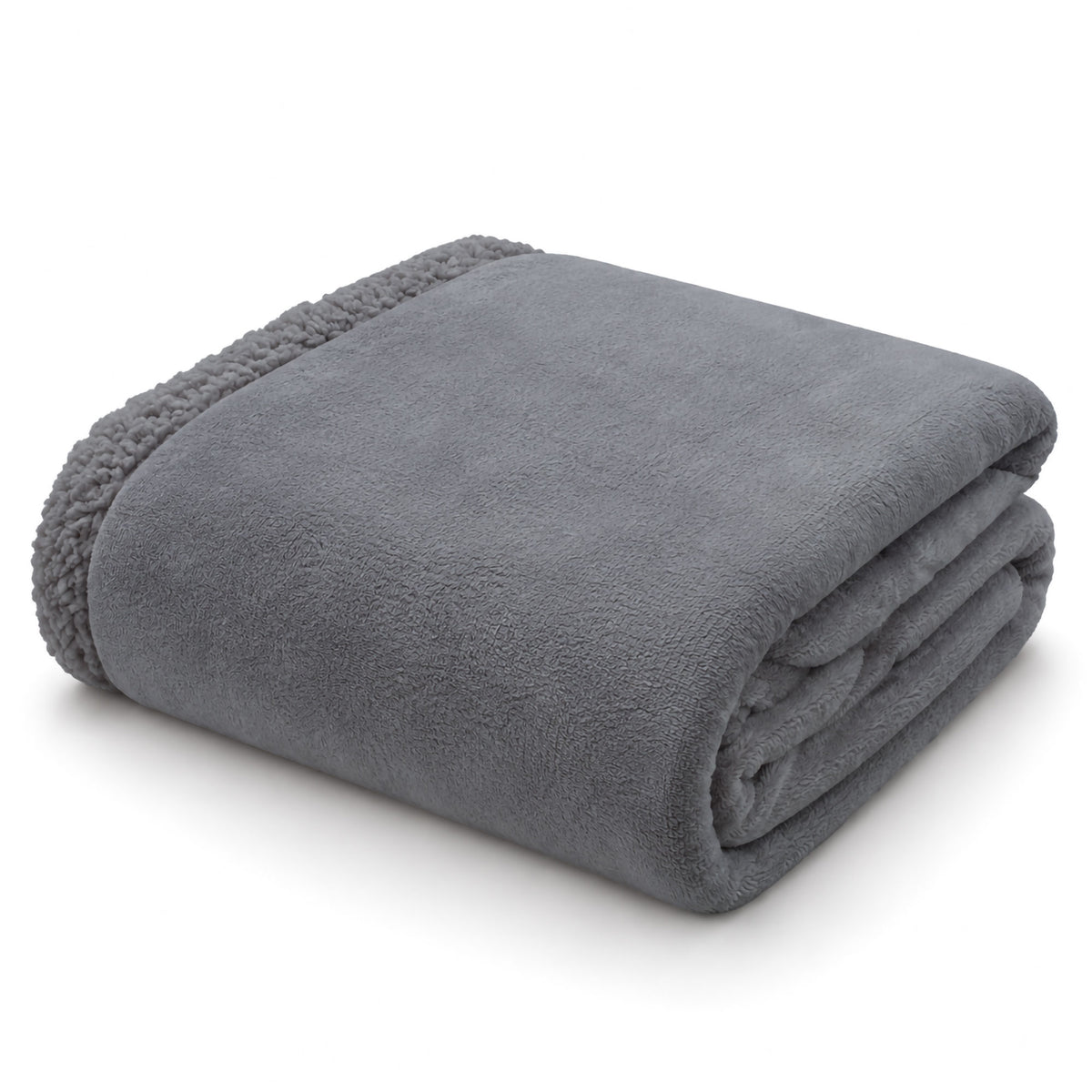 Plaid Flanella con Sherpa Coperta Tinta Unita e Fantasia in varie misure 7180