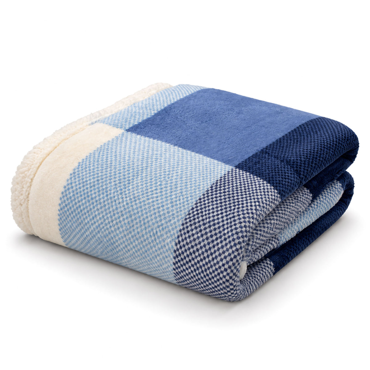 Plaid Flanella con Sherpa Coperta Tinta Unita e Fantasia in varie misure 7180